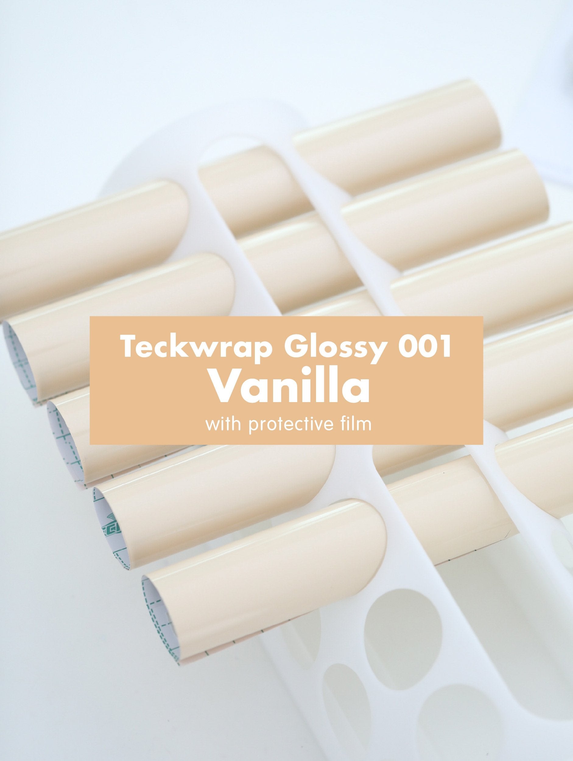 Teckwrap 001 Series Glossy Adhesive Vinyl Stickers | 12in x 12in
