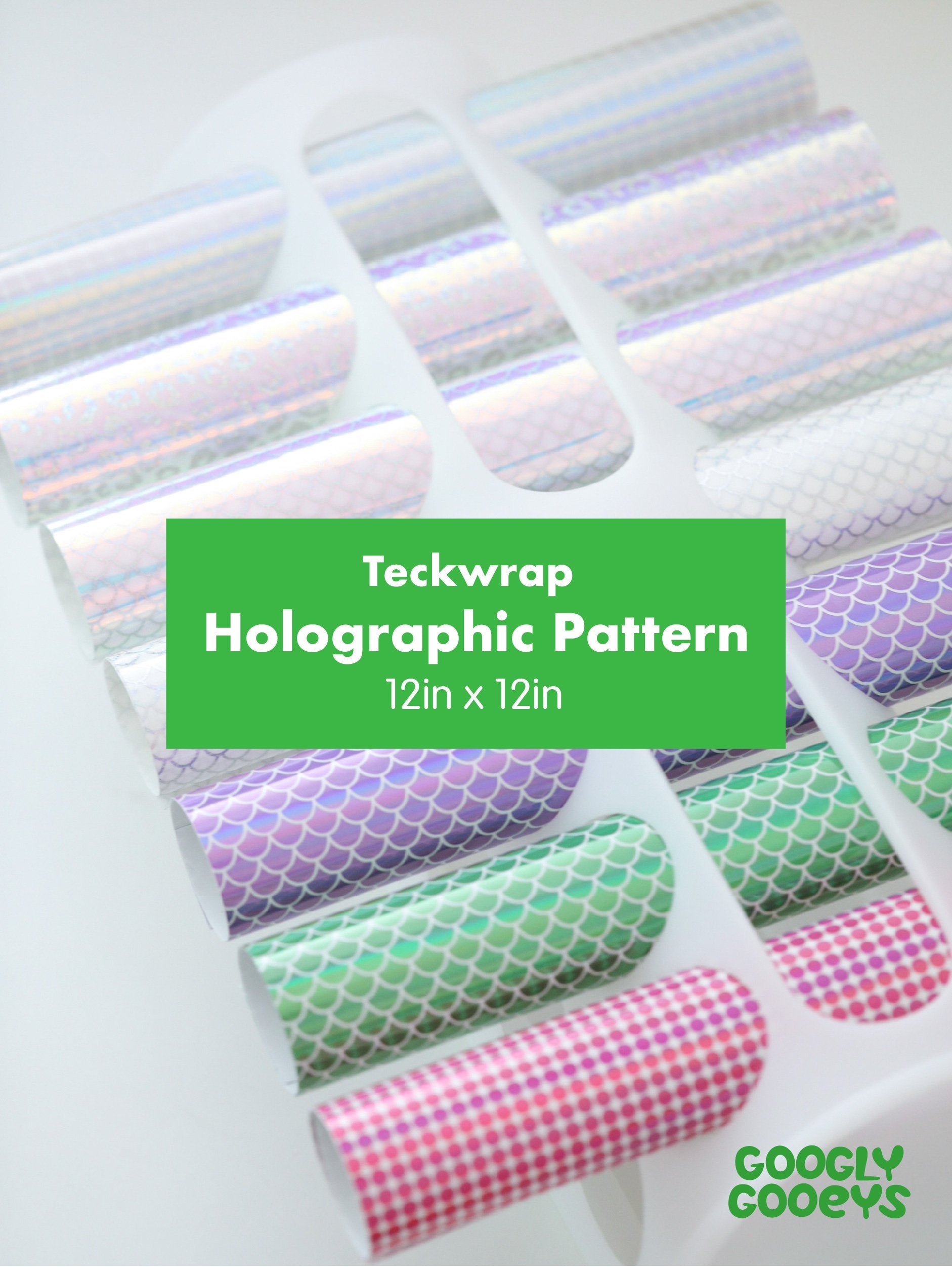 Teckwrap Holographic Pattern Adhesive Vinyl Stickers (12x12)