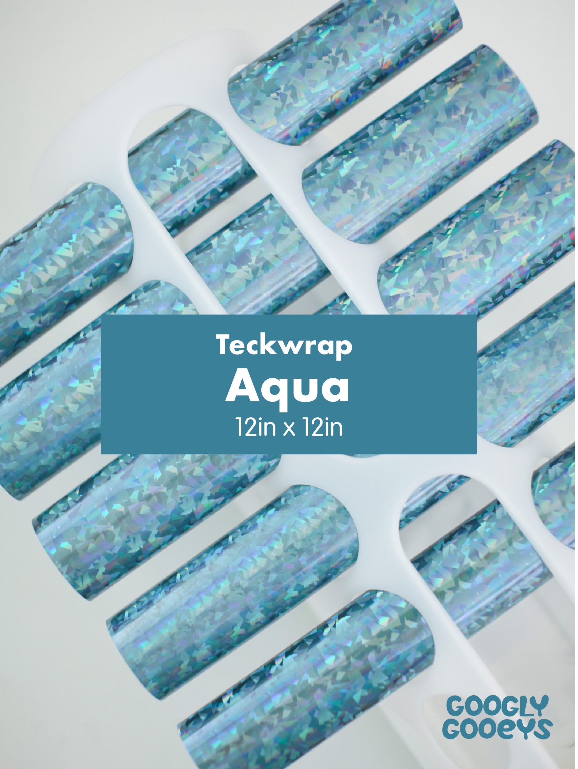 Teckwrap Holographic Glass Flower Adhesive Vinyl Stickers | 12in x 12in