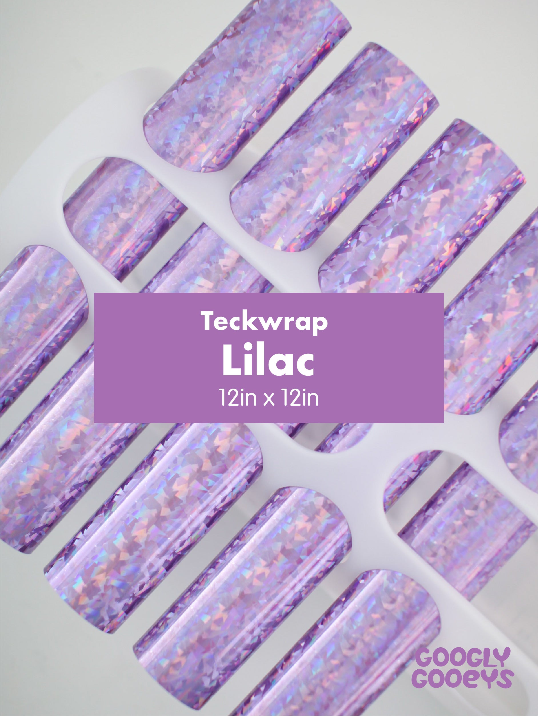 Teckwrap Holographic Glass Flower Adhesive Vinyl Stickers | 12in x 12in