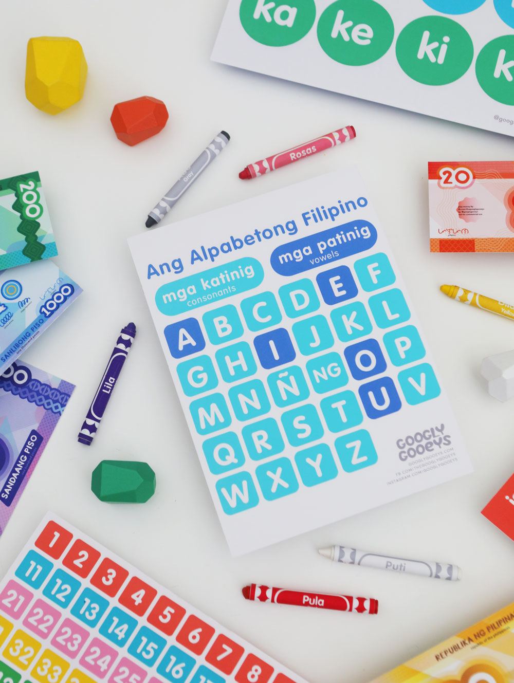 Free Printable: Filipino Alphabet - Vowels and Consonants (Patinig at Katinig)