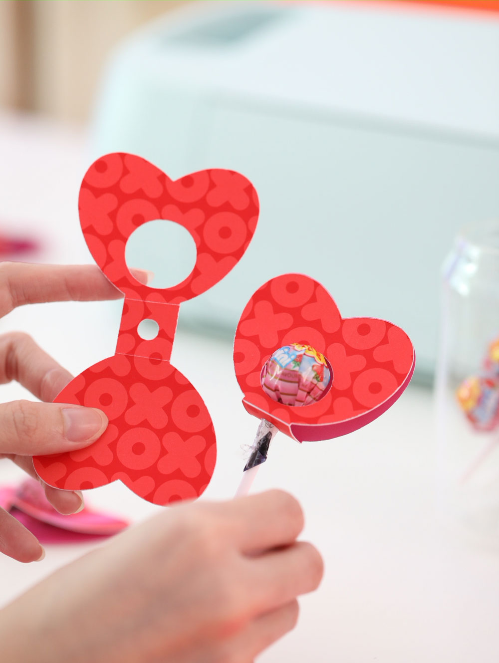 Printable & Cut File: Valentine's Day Heart Lollipop Holder