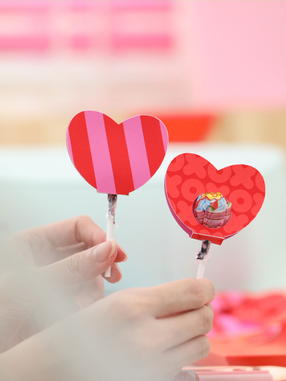 Printable & Cut File: Valentine's Day Heart Lollipop Holder