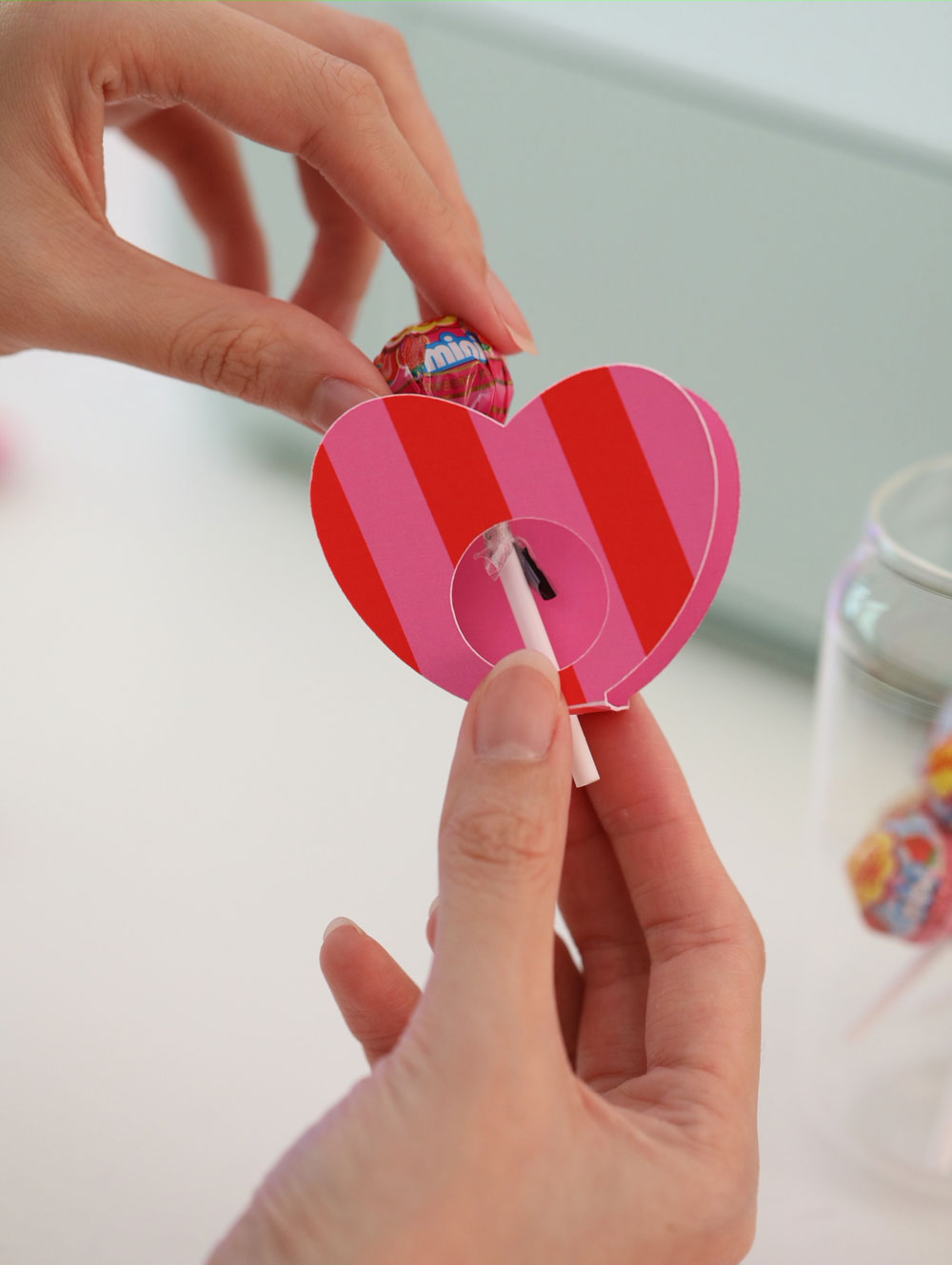 Printable & Cut File: Valentine's Day Heart Lollipop Holder