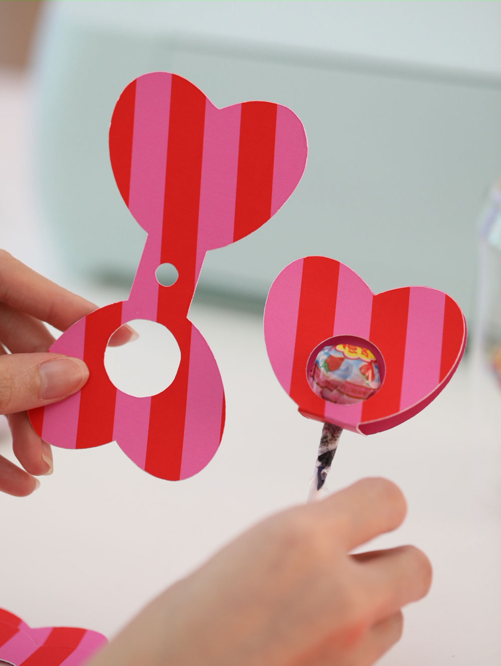 Printable & Cut File: Valentine's Day Heart Lollipop Holder