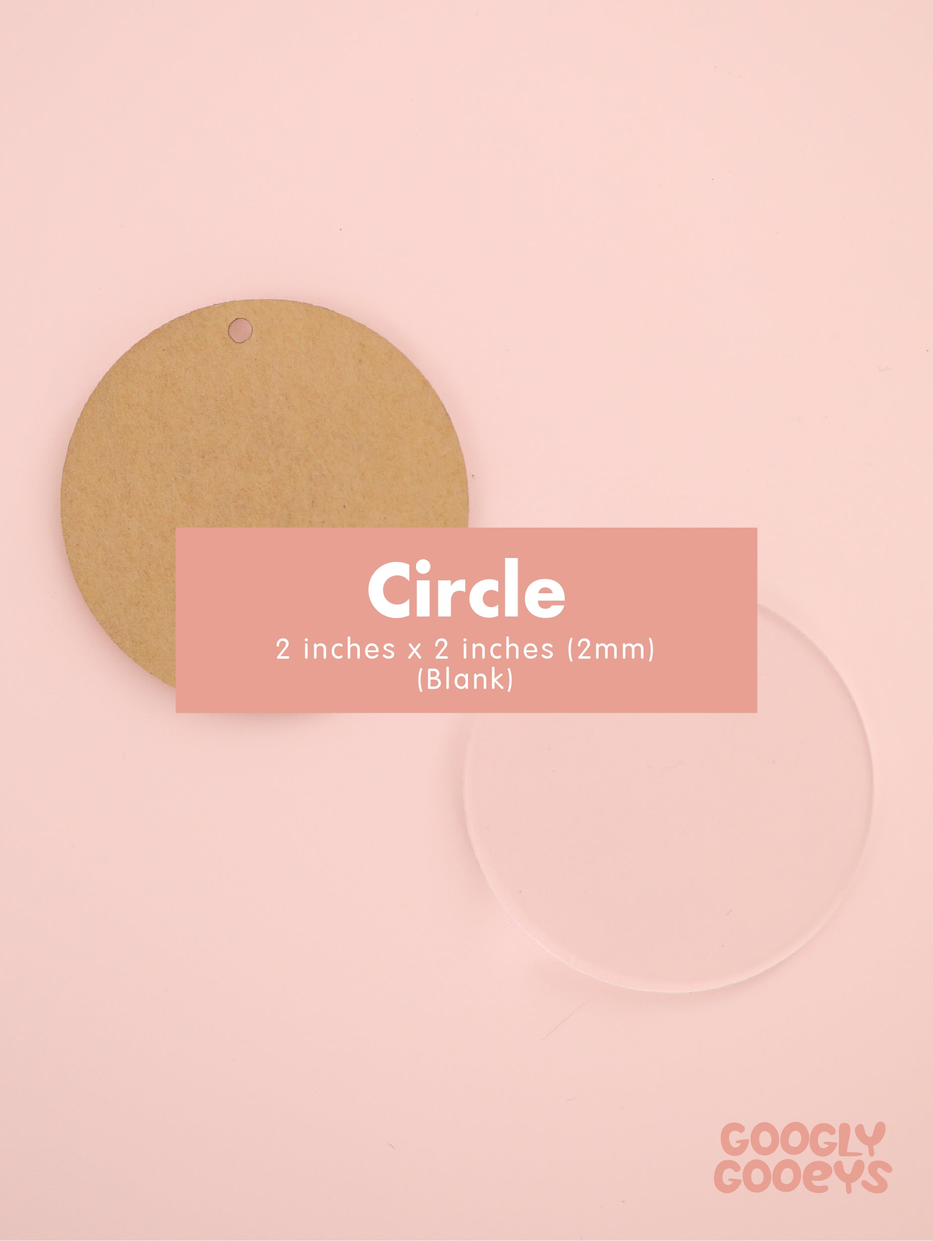 Blank Clear Acrylic Circle Keychain