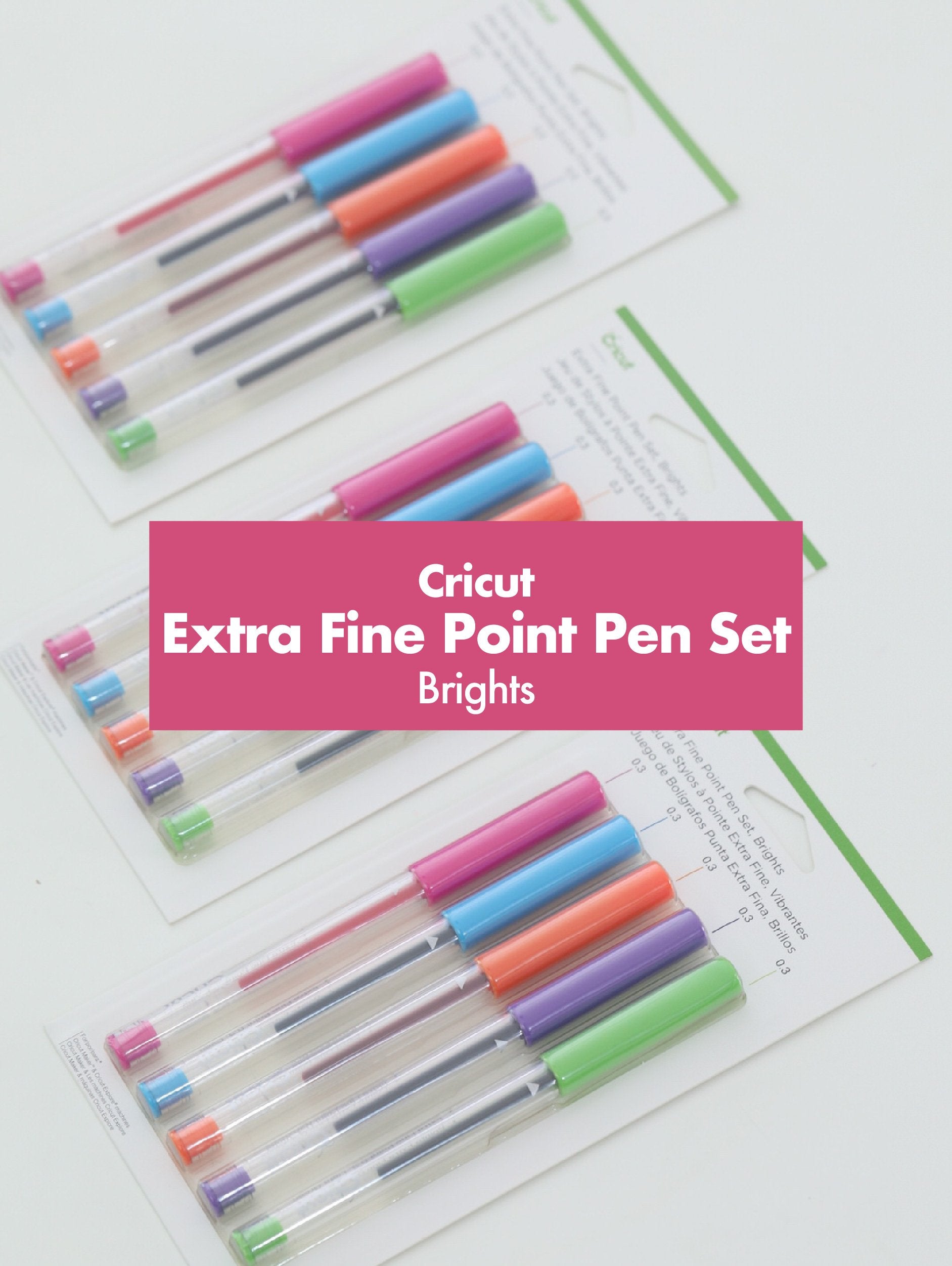 Pack of 5 Extra Fine Point Pens 0.3 Cricut, Basics for Maker and