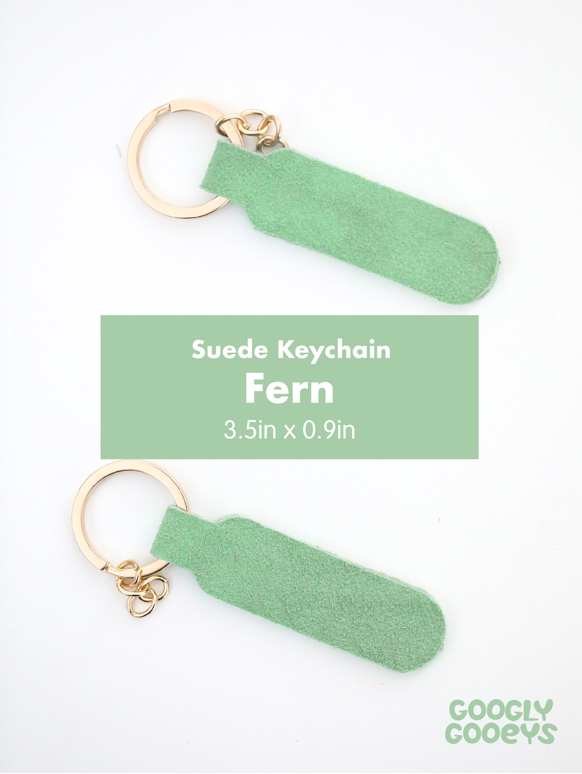 Blank Suede Leather Rounded Rectangle Keychain with Ring