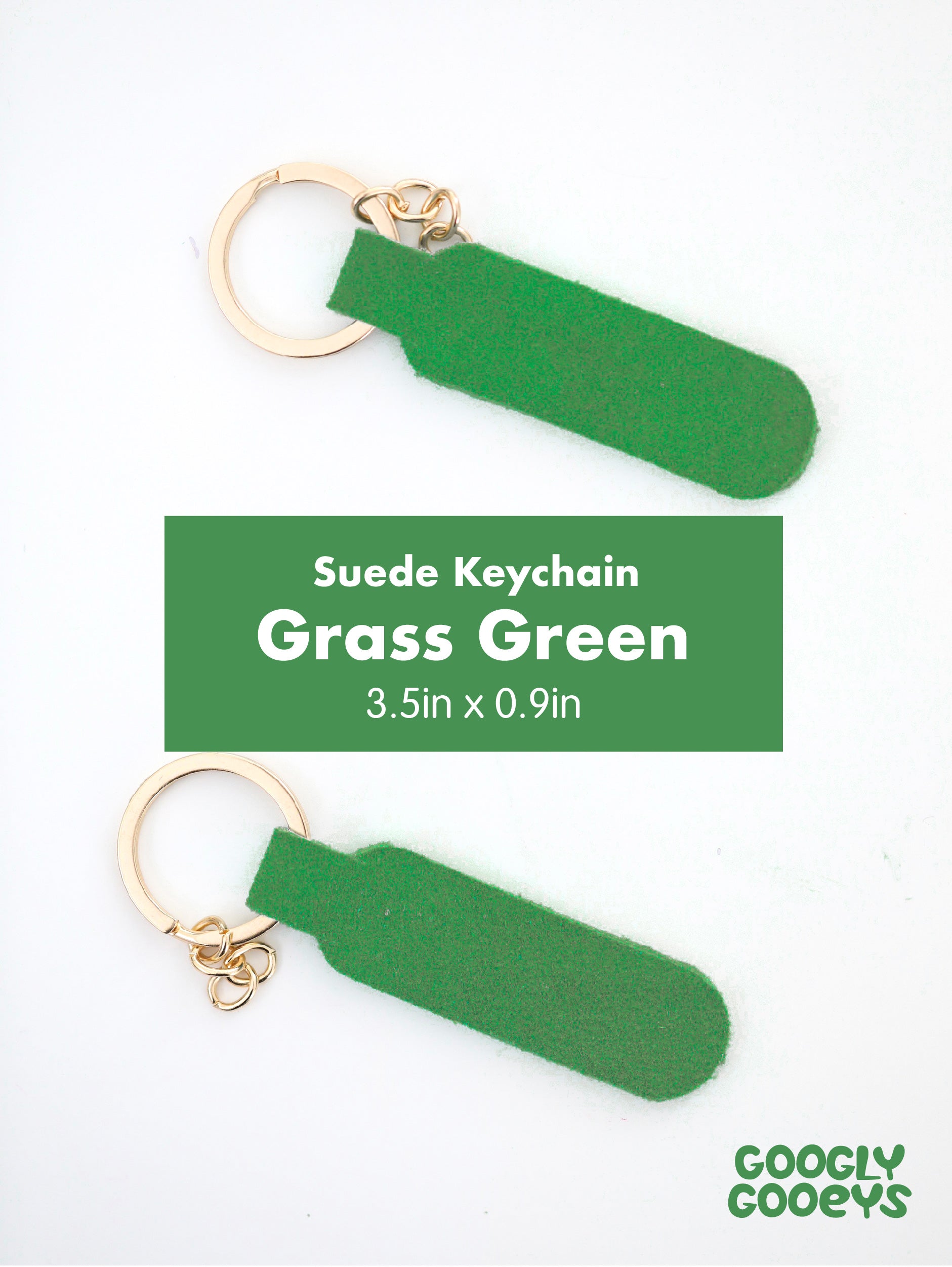 Blank Suede Leather Rounded Rectangle Keychain with Ring