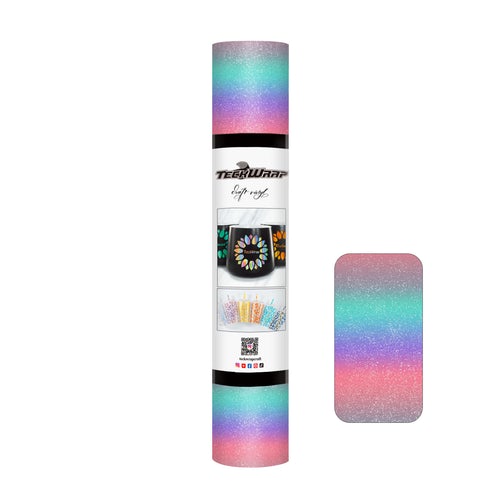 Teckwrap Rainbow Stripes Adhesive Vinyl Stickers | 12in x 12in