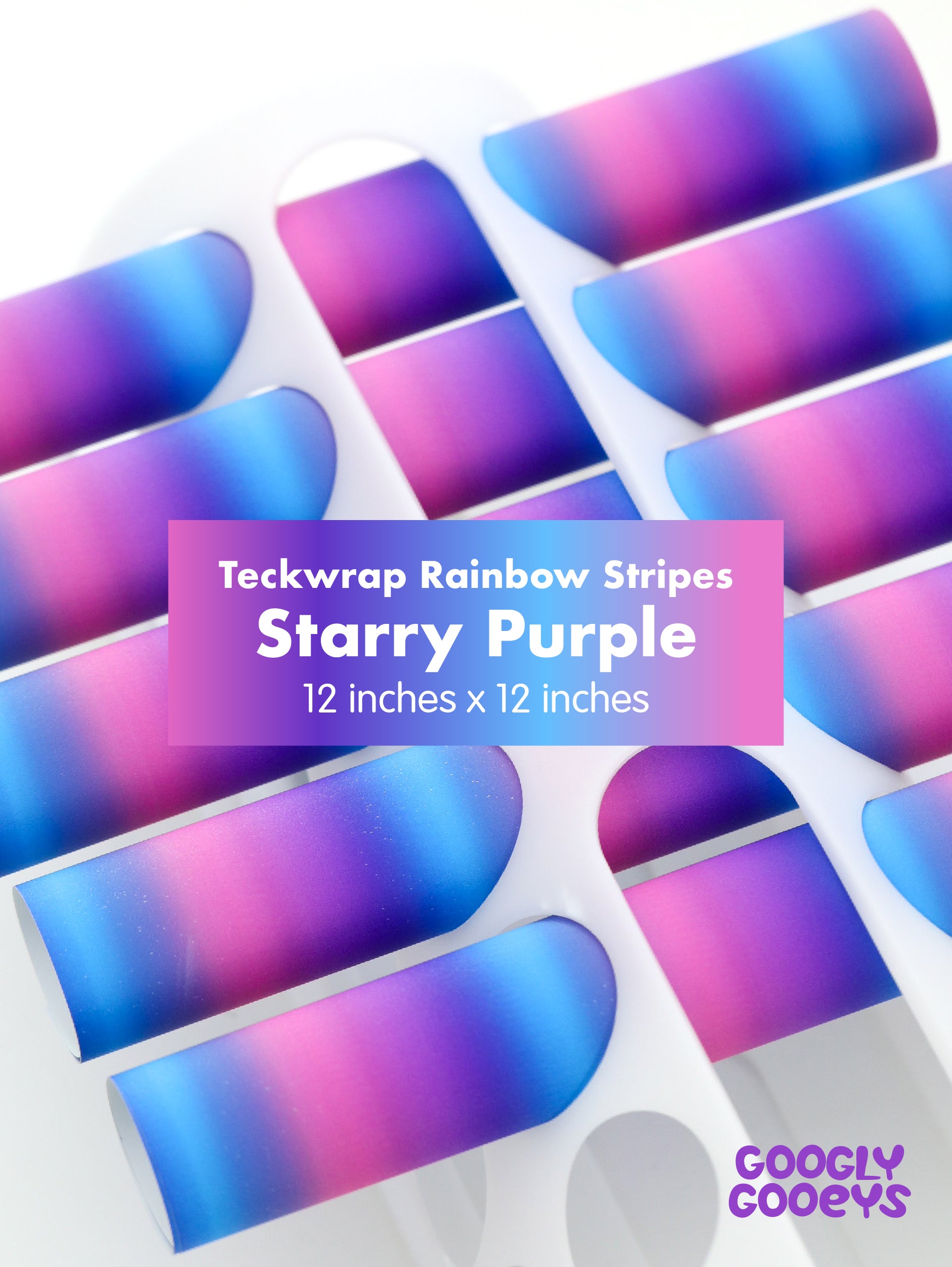 Teckwrap Rainbow Stripes Adhesive Vinyl Stickers | 12in x 12in