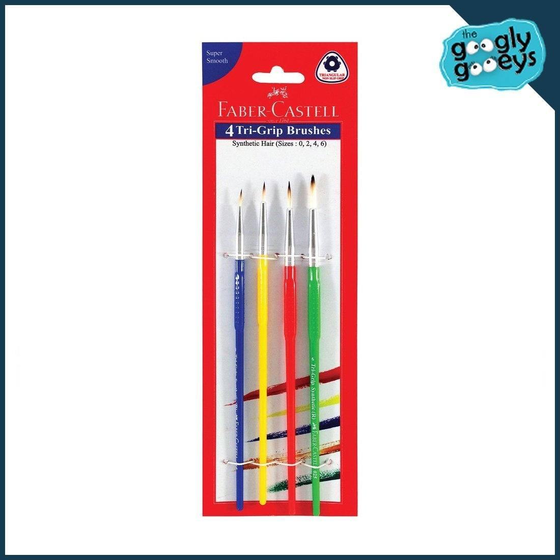 Faber-Castell 4pcs Tri Grip Round Brushes