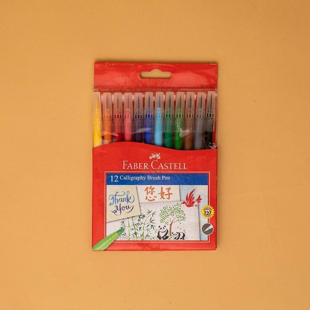 Faber-Castell Calligraphy  Brush Pen (12 Colors)