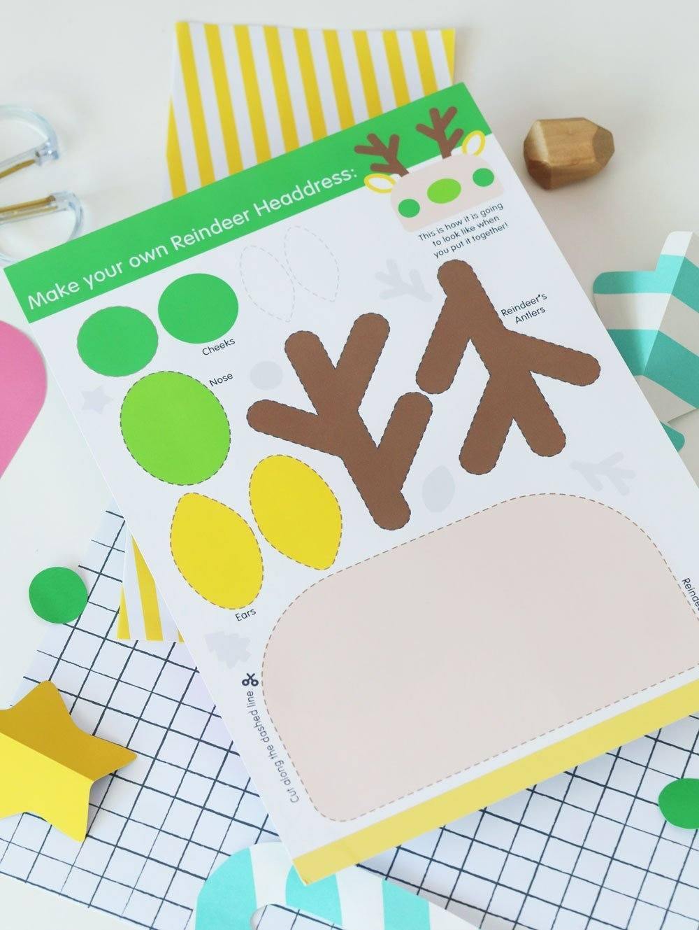 Free Printable: Christmas Ornaments and Reindeer Headdress