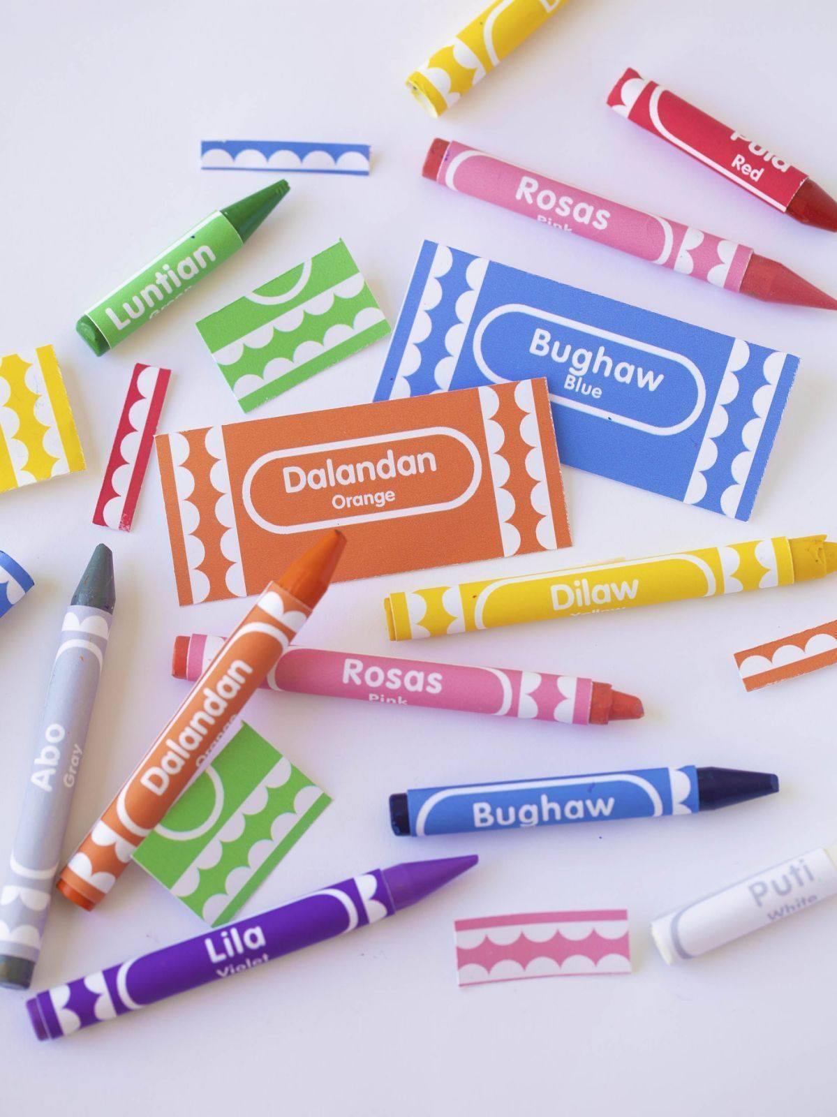 Free Printable: Crayon Sleeve Filipino Colors