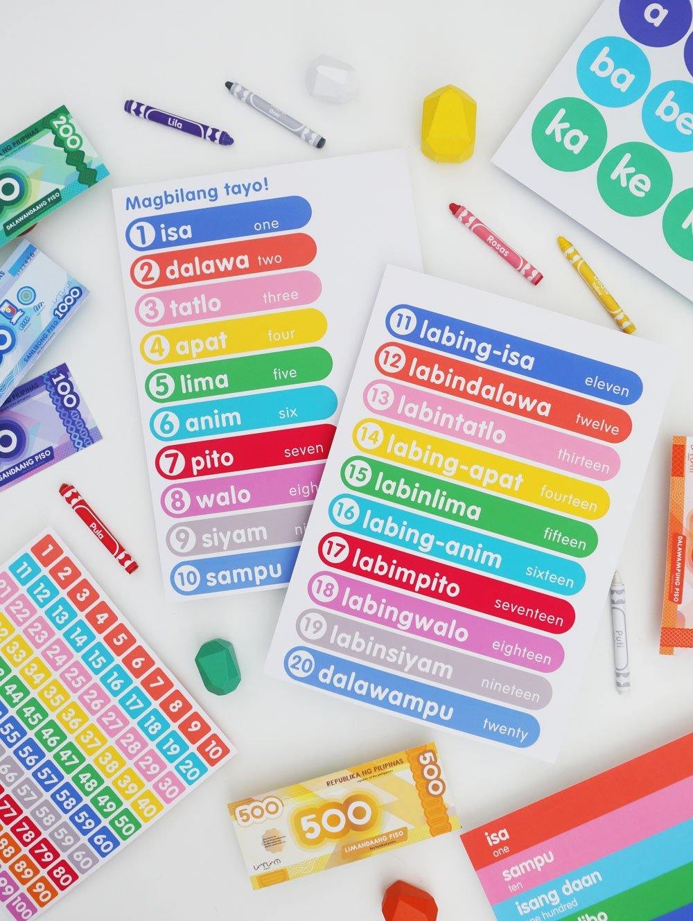 Free Printable: Filipino-English Counting Numbers-Downloadable-GooglyGooeys | Cricut | Arts Craft and DIY Store based in the Philippines