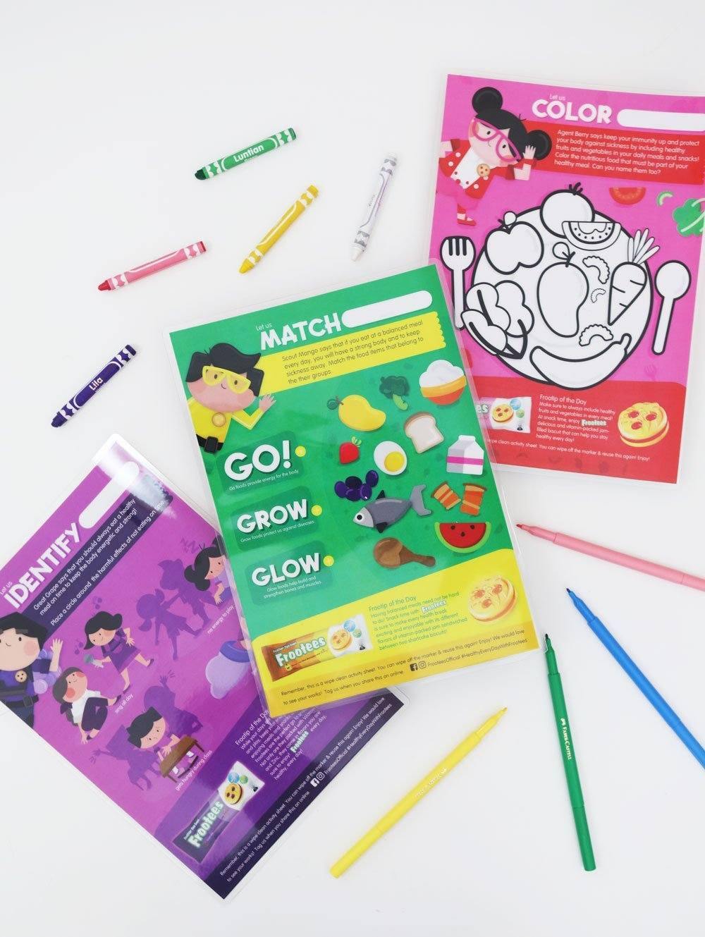 Free Printable: Rebisco Frootees Activity and Coloring Worksheets