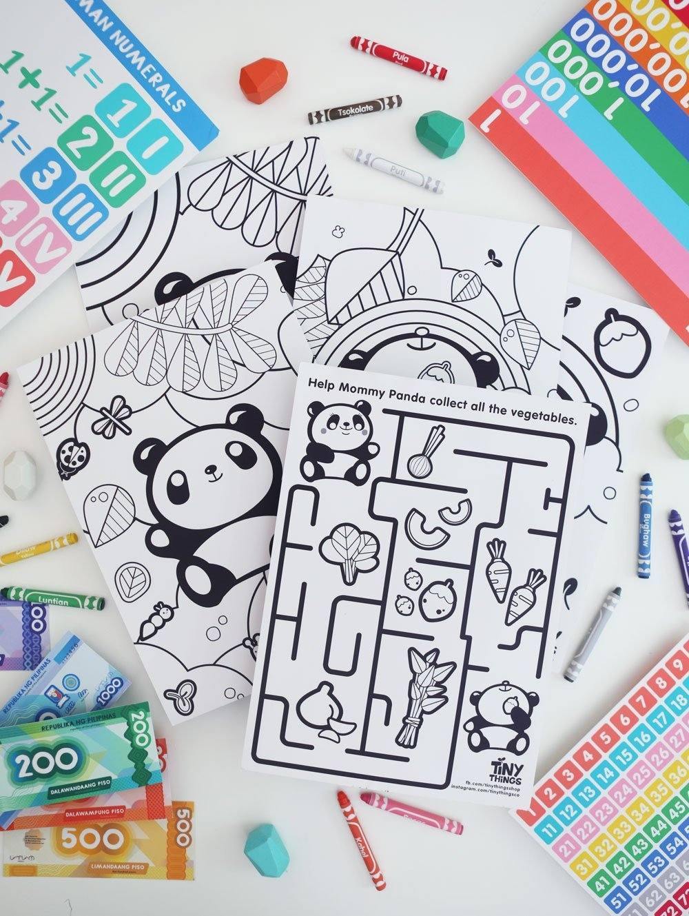 Free Printable: Tiny Buds Chabee Activity and Coloring Worksheets