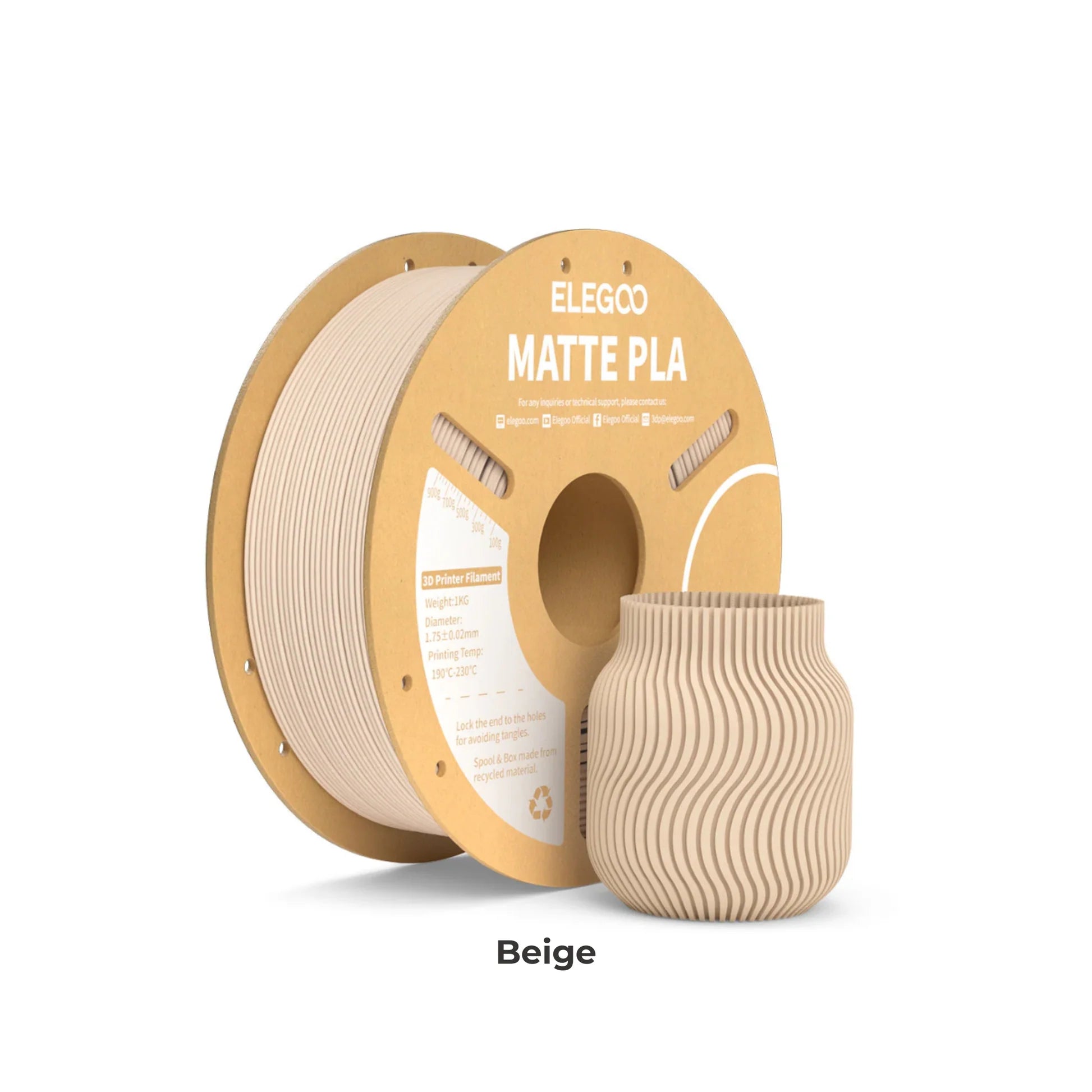 Elegoo PLA Matte Filament Polymaker Panchroma Satin PLA Filament compatible with Creality K2 Plus Combo, Bambu Lab, Hi Combo | Dimensional Accuracy +/- 0.02 mm, Compatible with Most FDM Printer