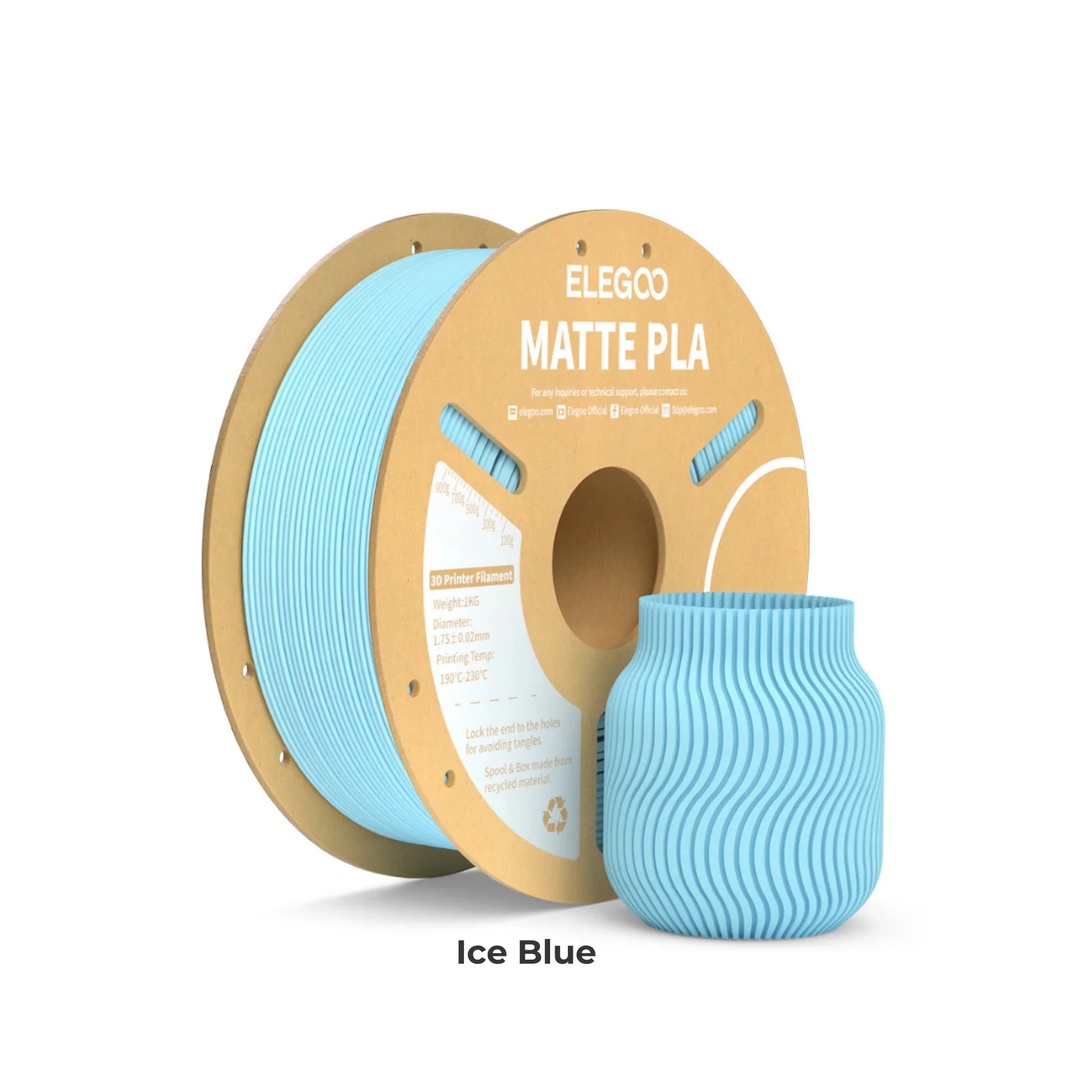 Elegoo PLA Matte Filament Polymaker Panchroma Satin PLA Filament compatible with Creality K2 Plus Combo, Bambu Lab, Hi Combo | Dimensional Accuracy +/- 0.02 mm, Compatible with Most FDM Printer