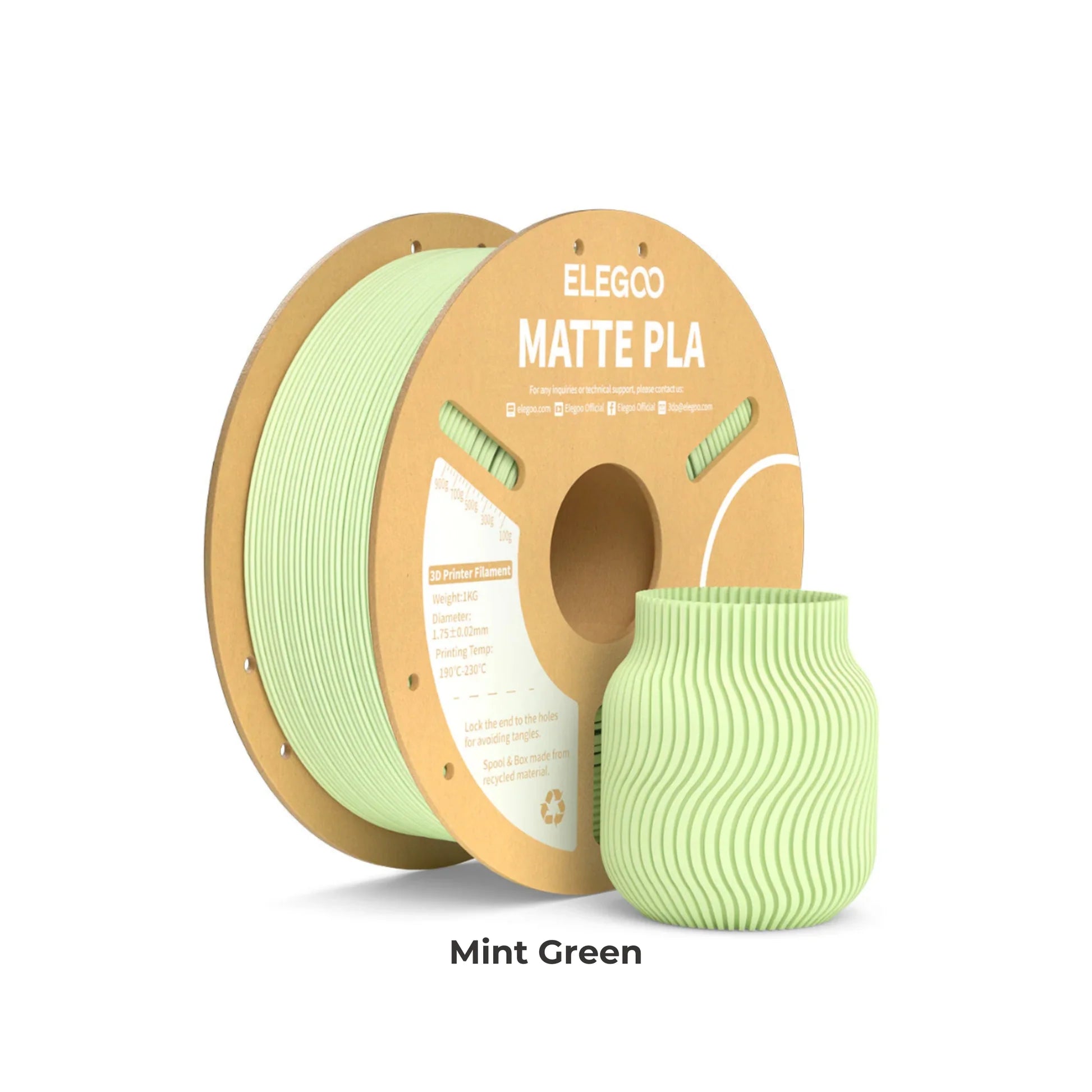 Elegoo PLA Matte Filament Polymaker Panchroma Satin PLA Filament compatible with Creality K2 Plus Combo, Bambu Lab, Hi Combo | Dimensional Accuracy +/- 0.02 mm, Compatible with Most FDM Printer