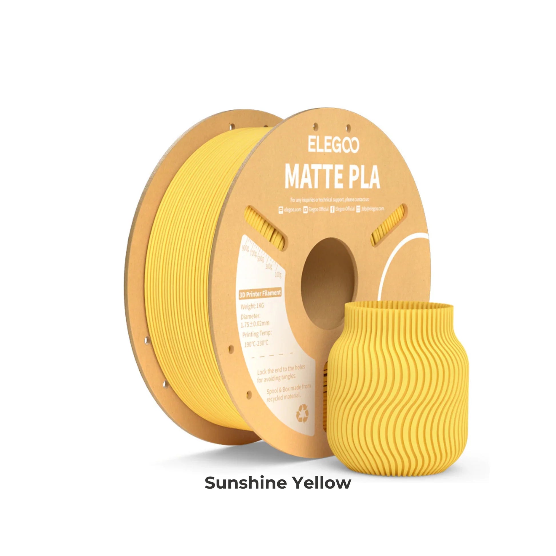 Elegoo PLA Matte Filament Polymaker Panchroma Satin PLA Filament compatible with Creality K2 Plus Combo, Bambu Lab, Hi Combo | Dimensional Accuracy +/- 0.02 mm, Compatible with Most FDM Printer