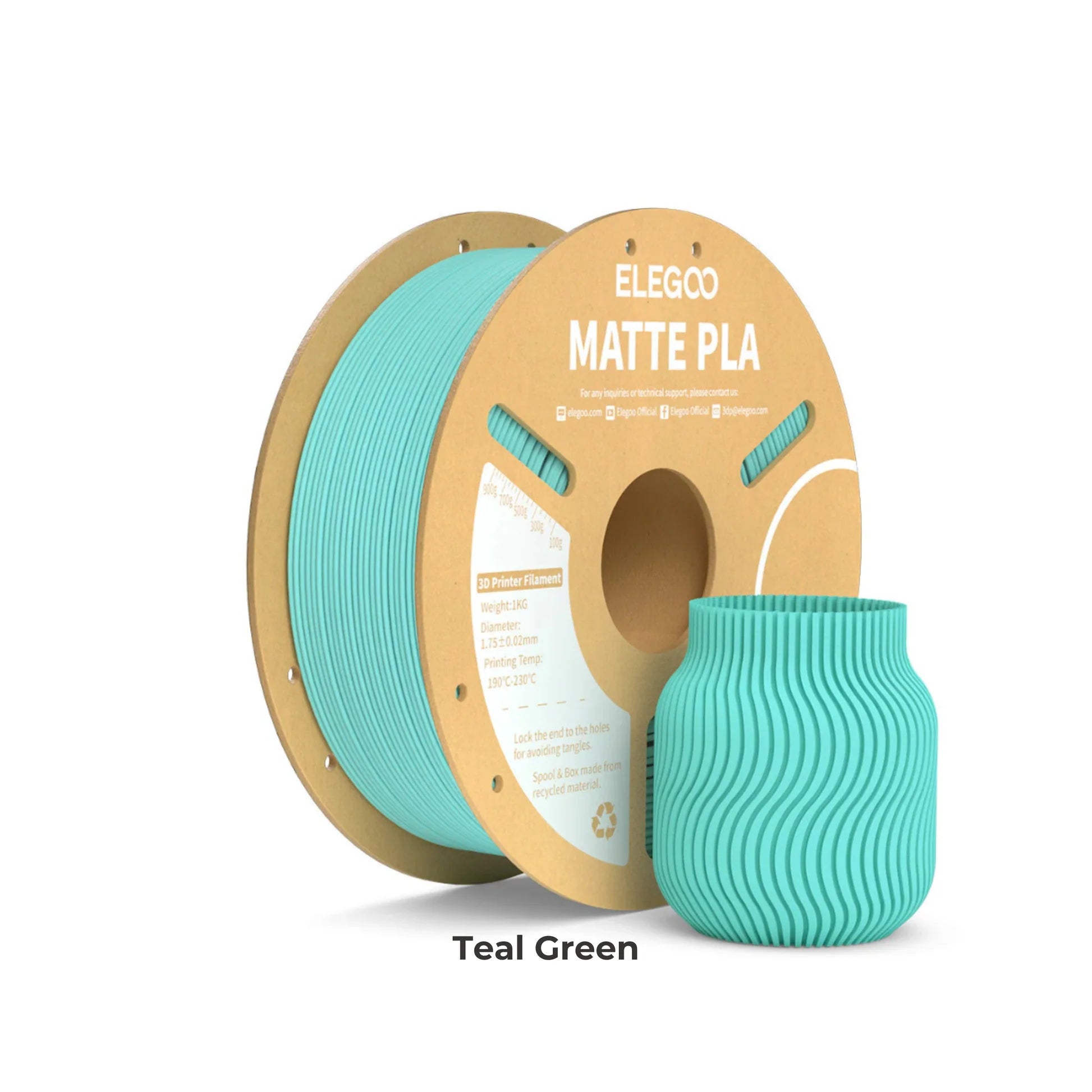 Elegoo PLA Matte Filament Polymaker Panchroma Satin PLA Filament compatible with Creality K2 Plus Combo, Bambu Lab, Hi Combo | Dimensional Accuracy +/- 0.02 mm, Compatible with Most FDM Printer