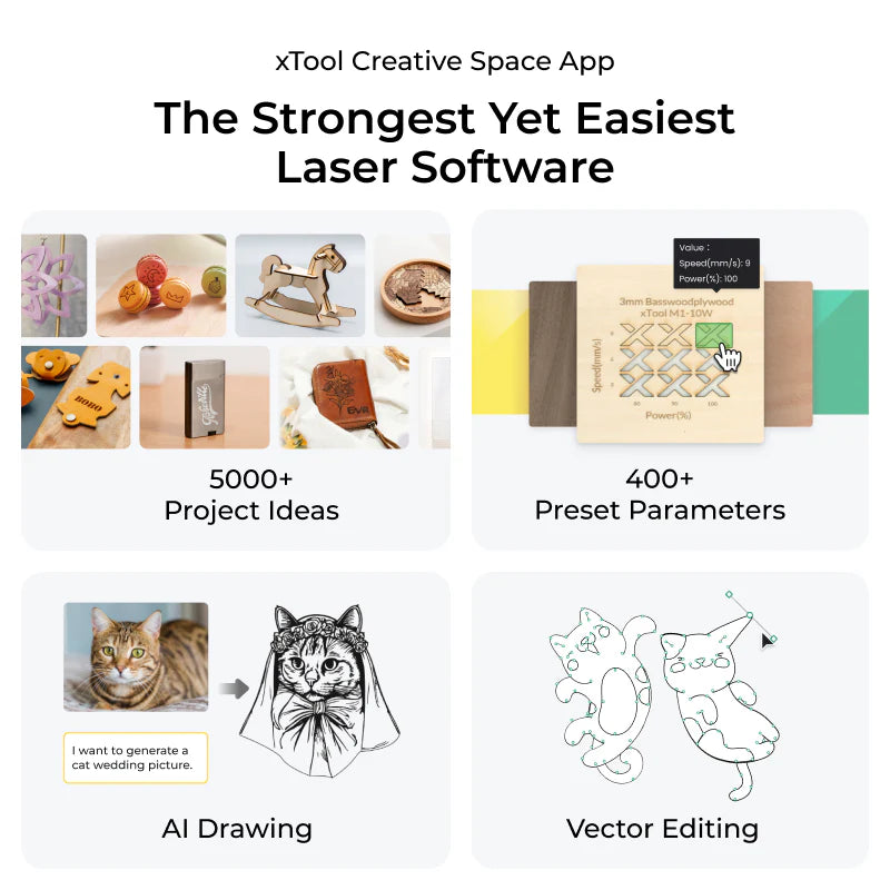 xTool Enclosed Diode Laser Bundle Kit | 20w, 40w