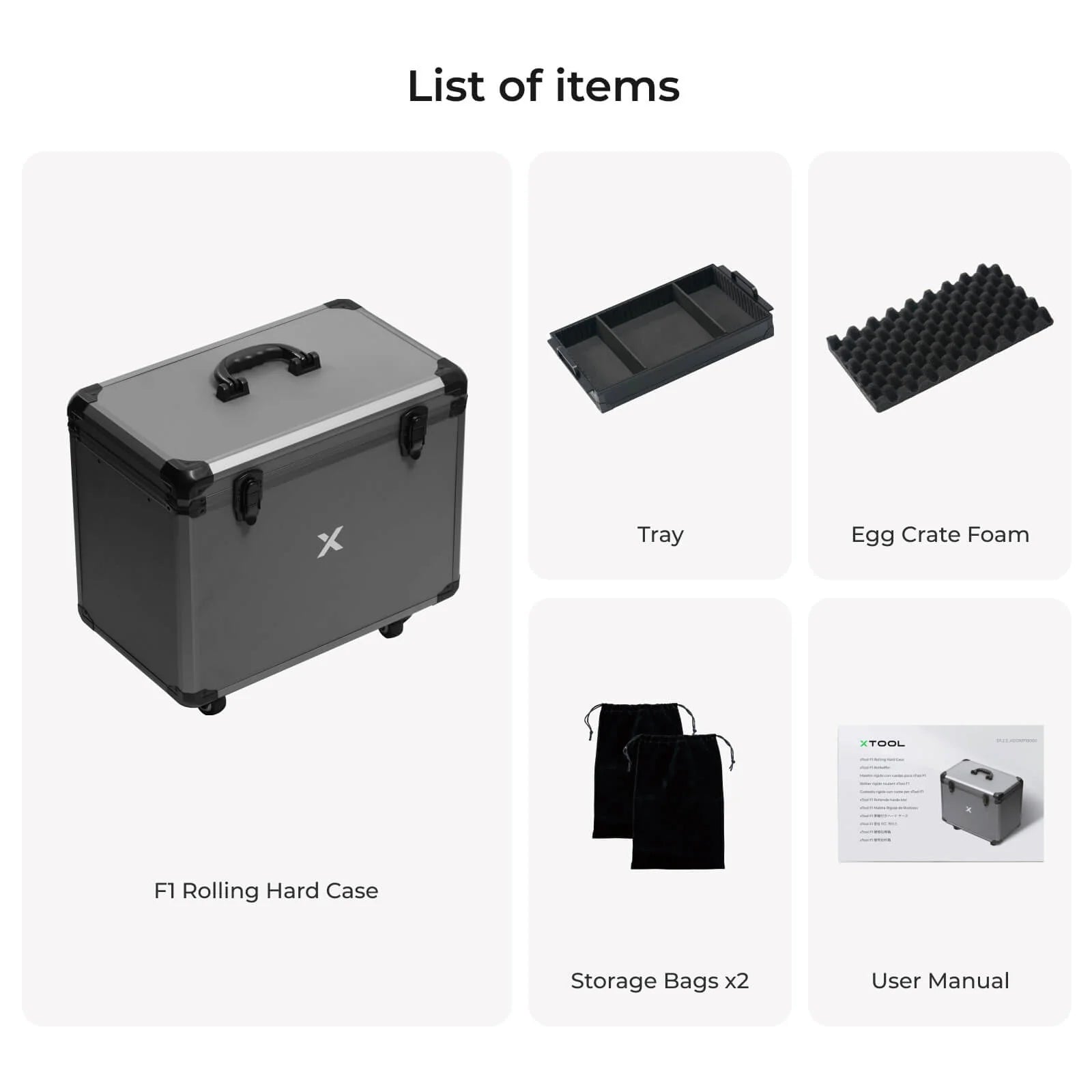xTool Rolling Hard Case for F1 / F1 Lite
