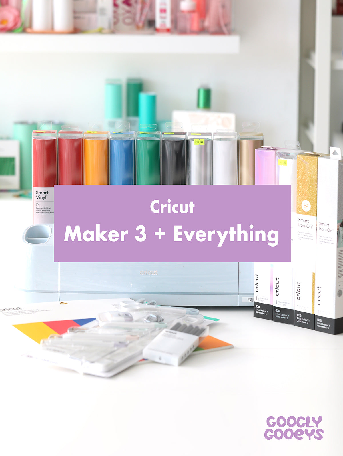 Cricut Maker 3 + Everything Bundle with Smart Vinyls and Accessories
