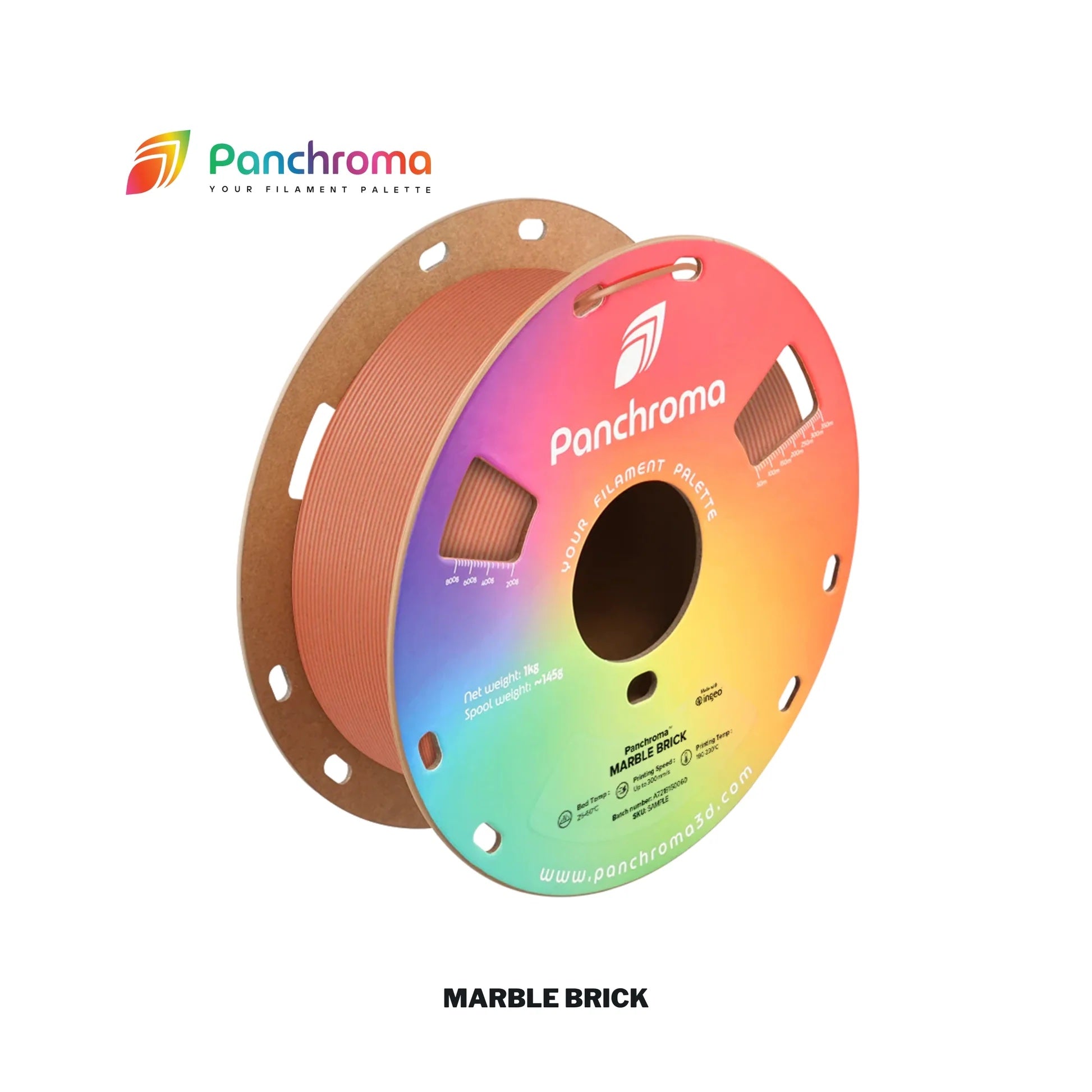 Polymaker Panchroma Marble PLA Filament compatible with Creality K2 Plus Combo, Bambu Lab, Hi Combi | 1.75mm Dimensional Accuracy +/- 0.03mm
