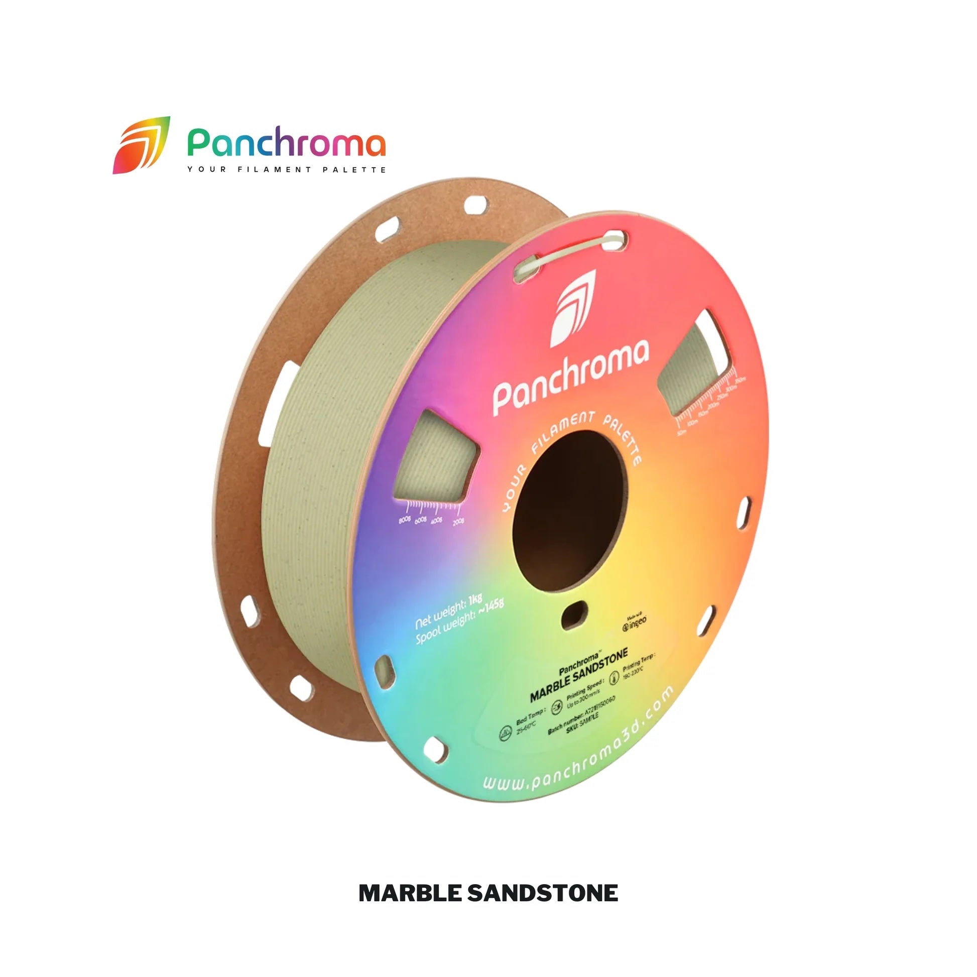 Polymaker Panchroma Marble PLA Filament compatible with Creality K2 Plus Combo, Bambu Lab, Hi Combi