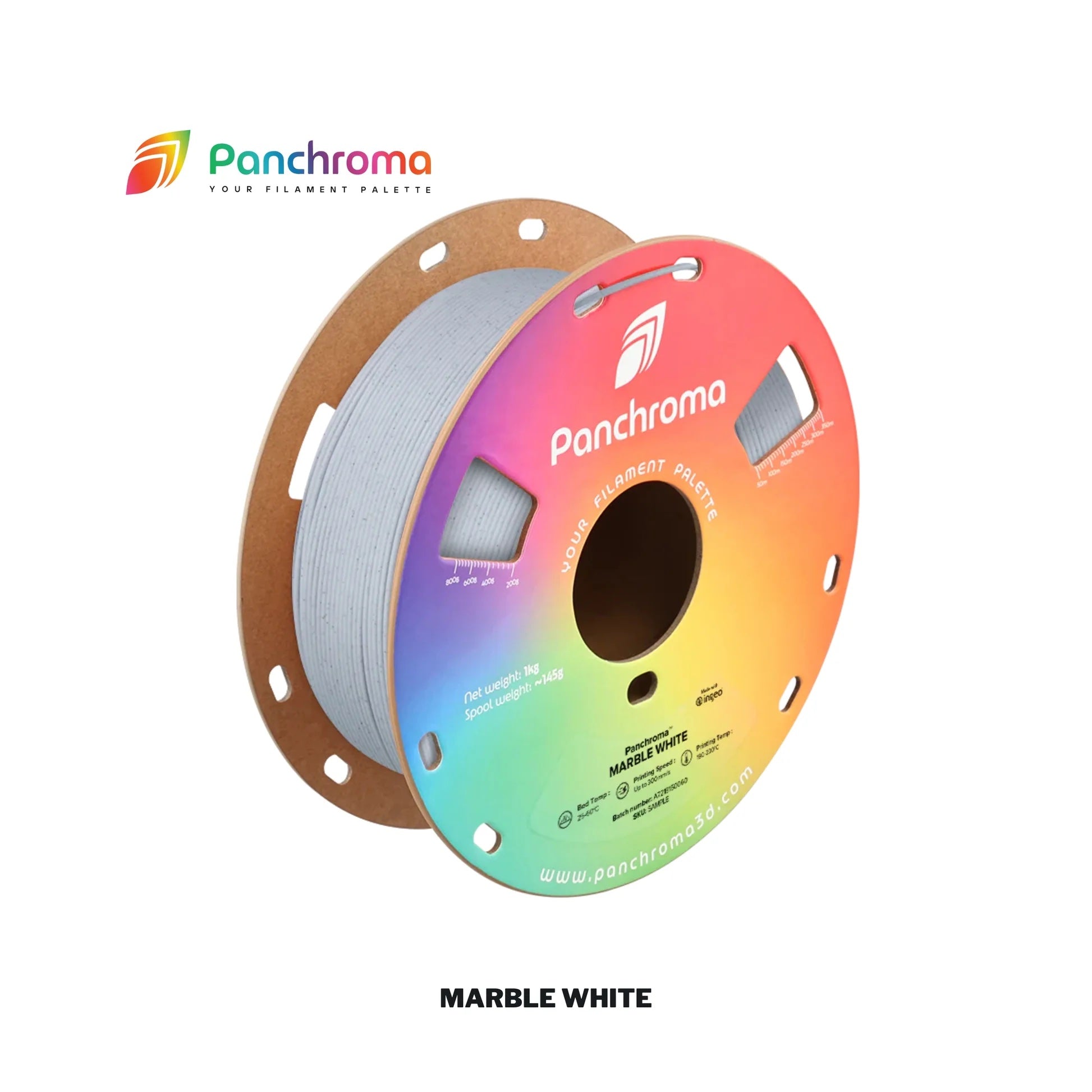 Polymaker Panchroma Marble PLA Filament compatible with Creality K2 Plus Combo, Bambu Lab, Hi Combi | 1.75mm Dimensional Accuracy +/- 0.03mm