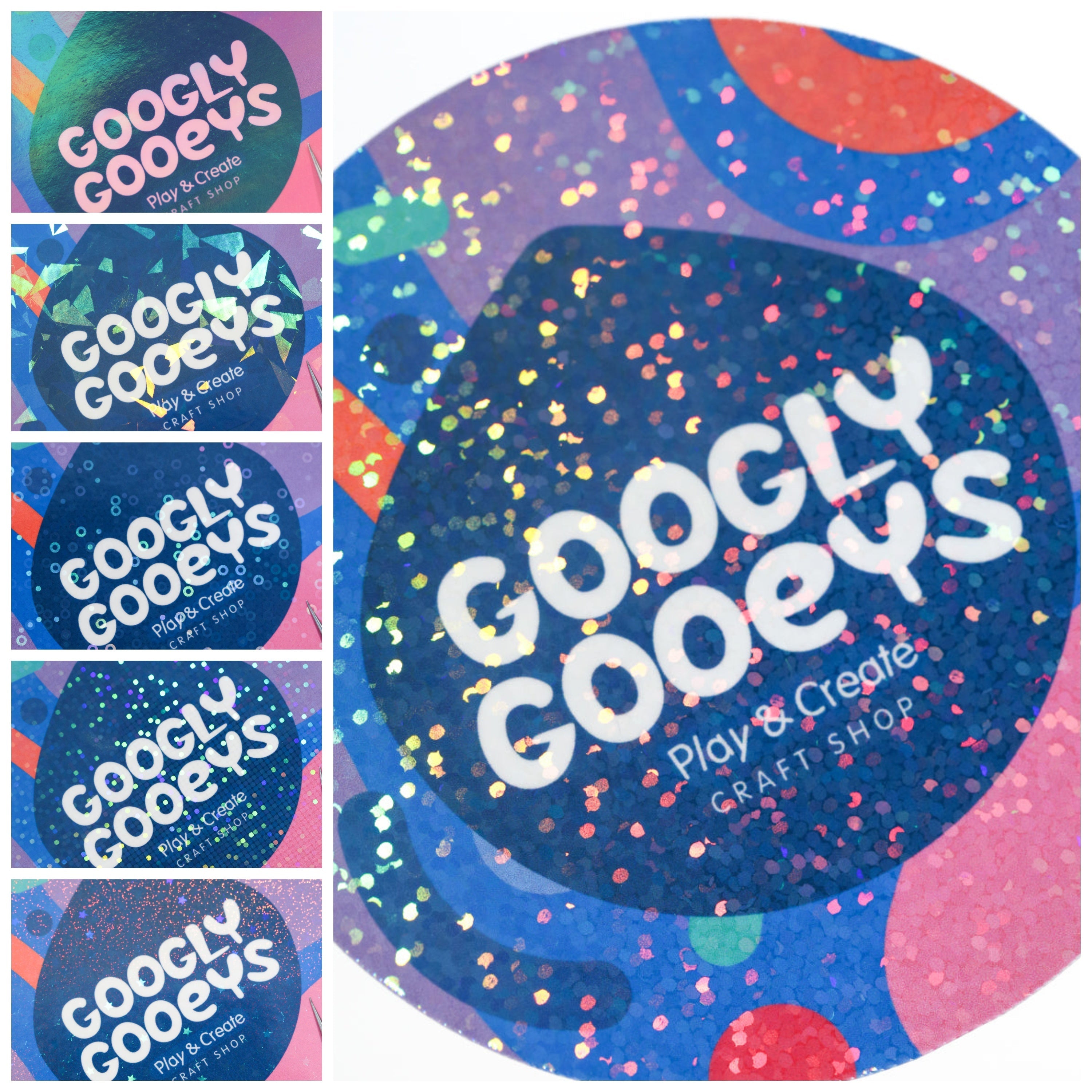 Googly Gooeys Holographic Photo Top Sticker Paper - 10 pcs | (A4) 8.5in x 11in