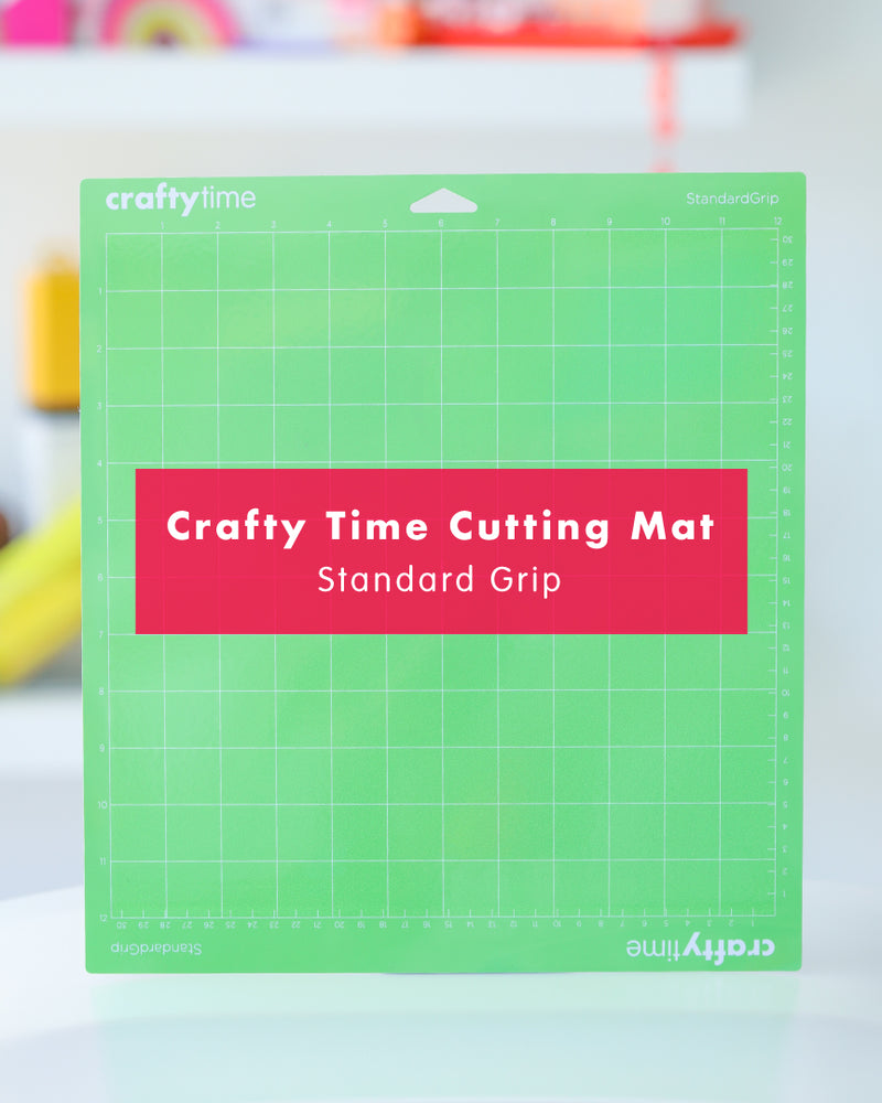 Crafty Time Cutting Mat Compatible with Cricut Standard Grip (12x12in)