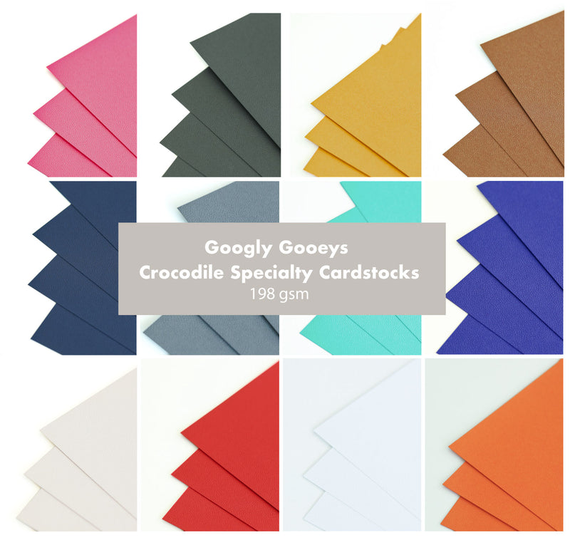 Googly Gooeys Crocodile Cardstocks for Invitation, Cake Topper, Card for Cricut Cameo