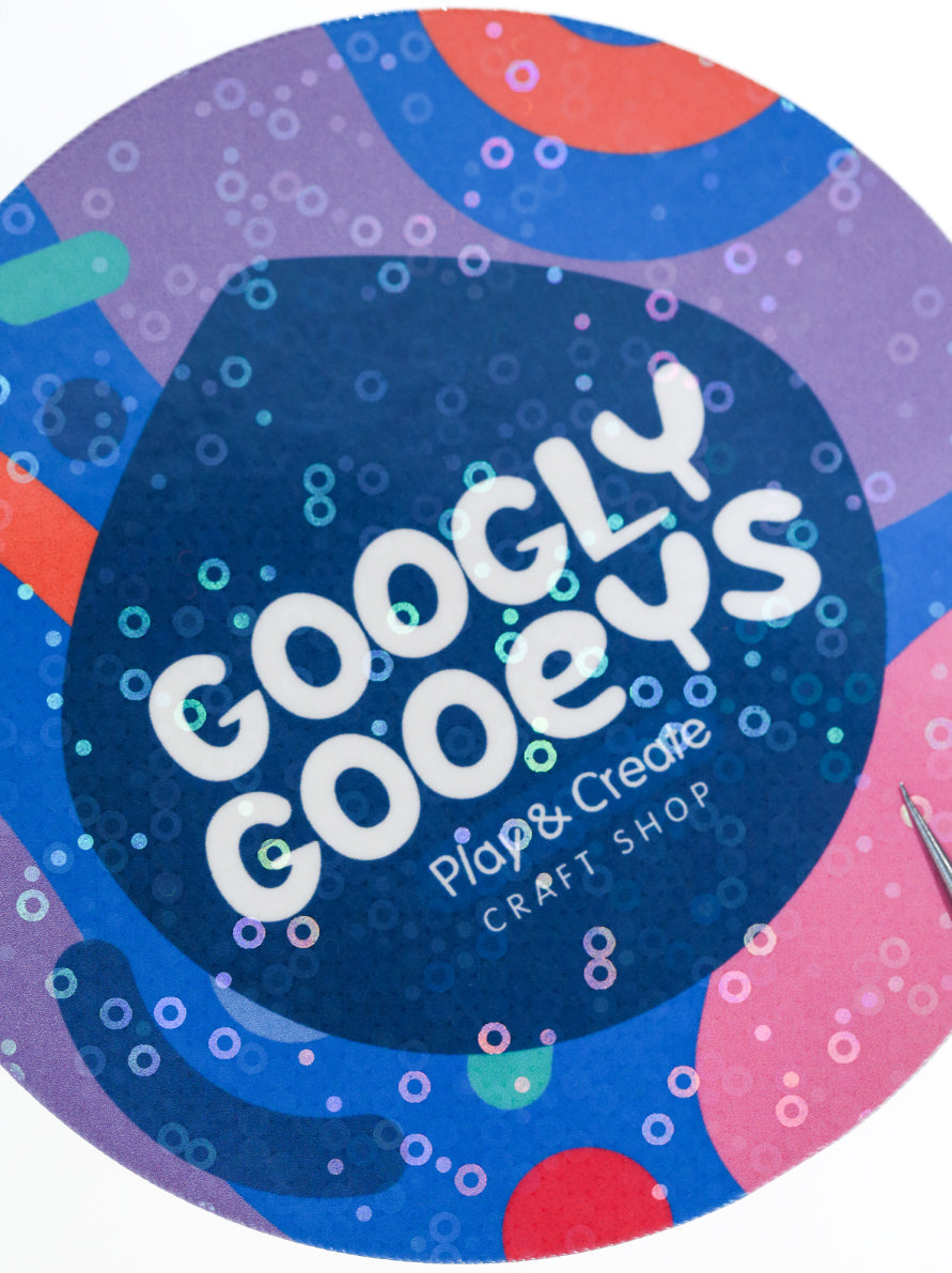 Googly Gooeys Holographic Photo Top Sticker Paper - 10 pcs | (A4) 8.5in x 11in