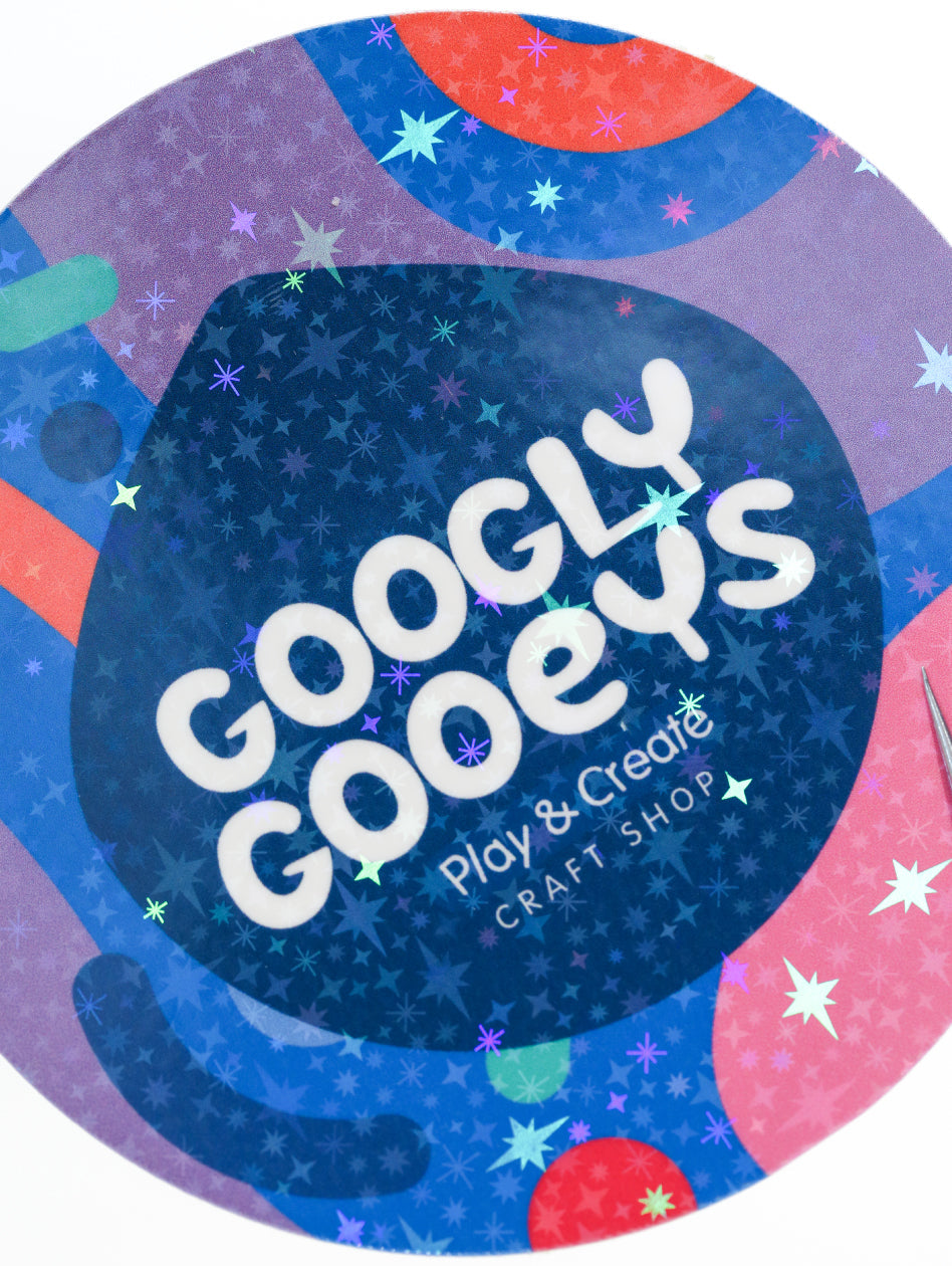 Googly Gooeys Holographic Photo Top Sticker Paper - 10 pcs | (A4) 8.5in x 11in