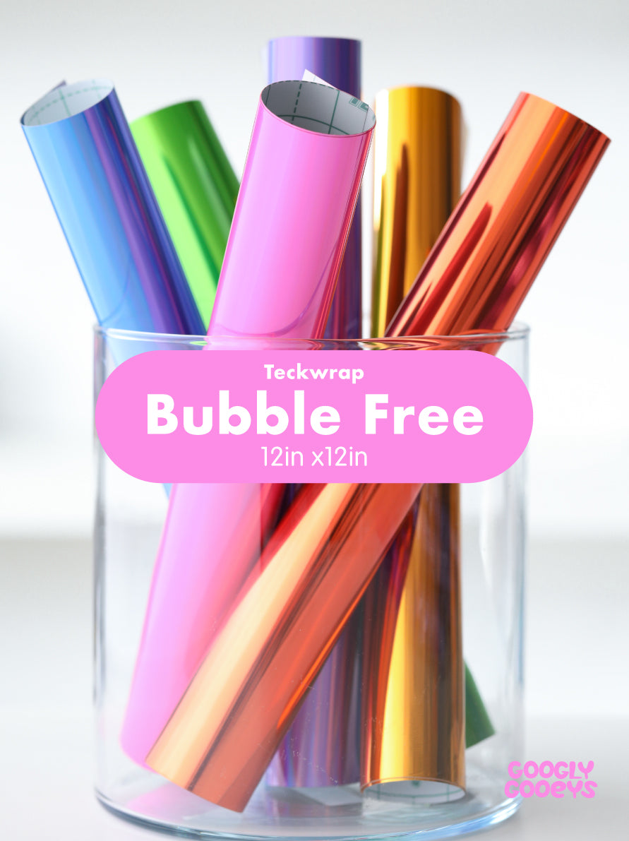 Teckwrap Bubble Free Mirror Chrome Adhesive Vinyl Stickers | 12in x 12in