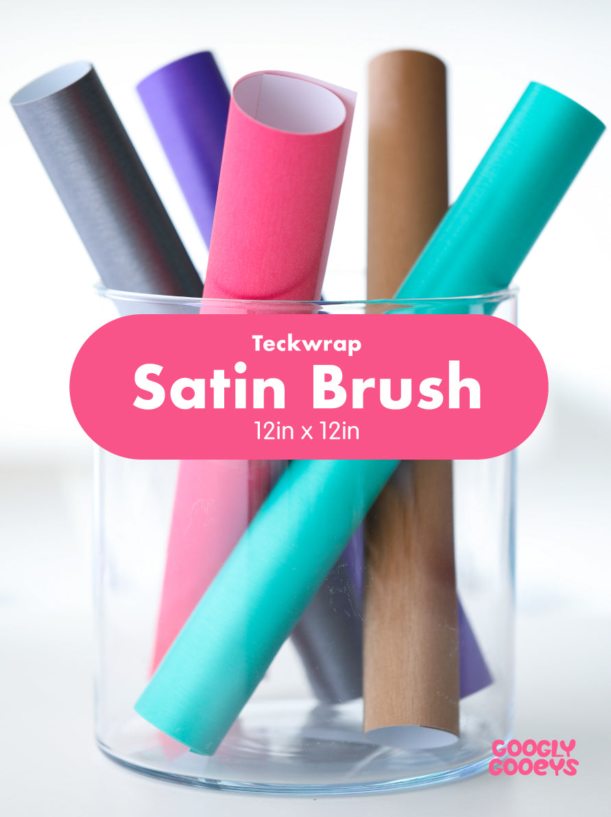 Teckwrap Satin Brush Adhesive Vinyl Stickers | 12in x 12in