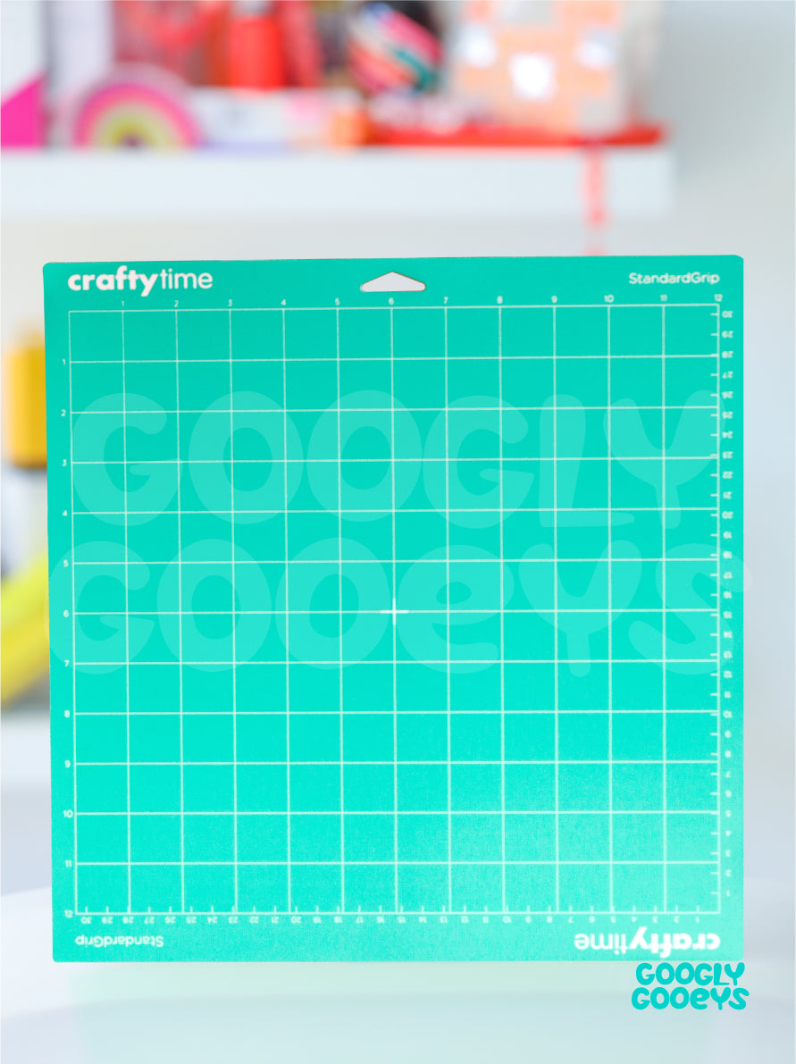 Crafty Time Cutting Mat Compatible with Cricut Standard Grip (12in x 12in / 12in x 24in)