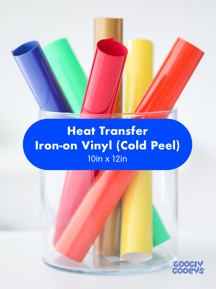 HTV Heat Transfer Iron-on Vinyl (Cold Peel)| 10x12in Sheet