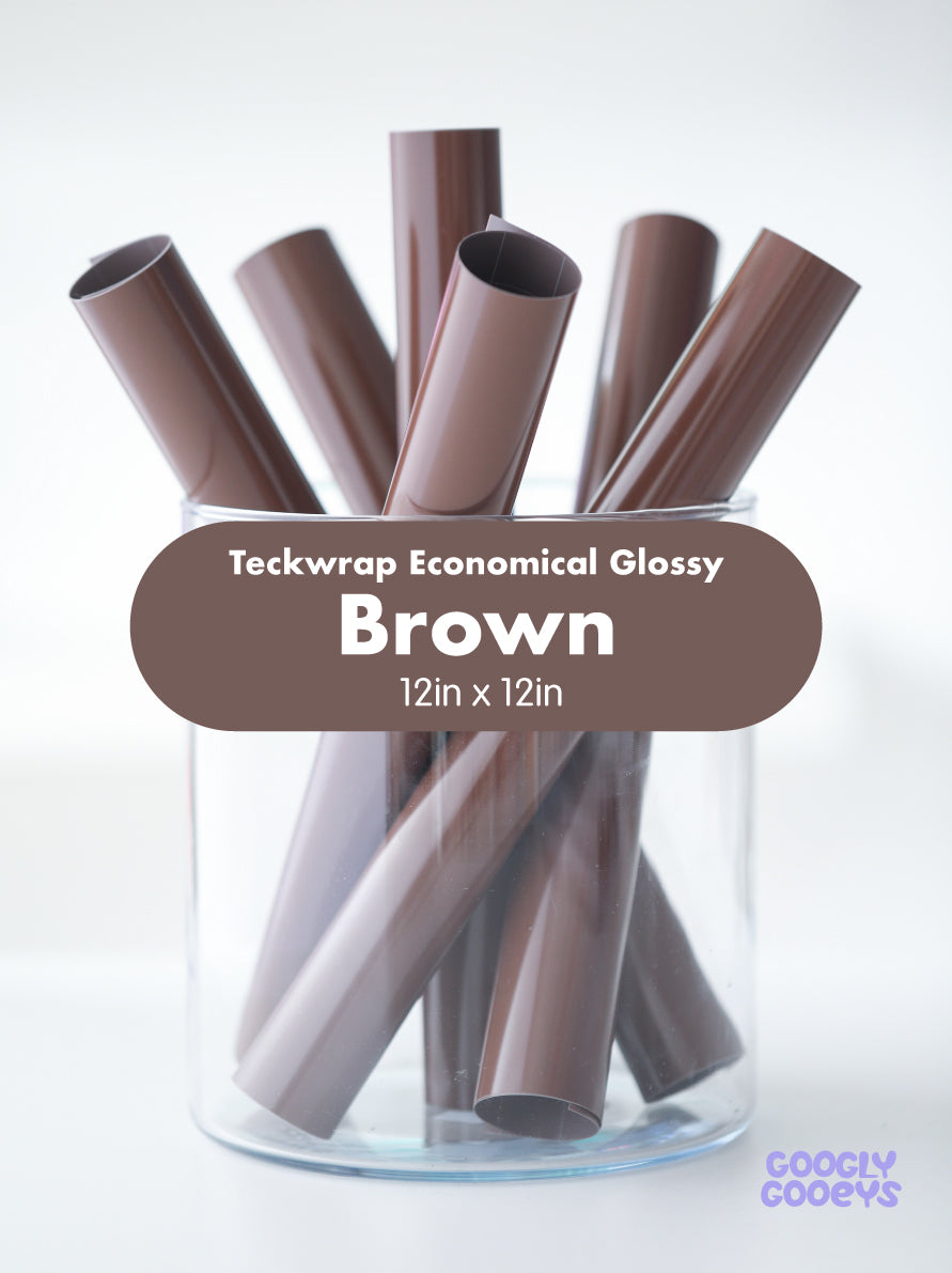 Teckwrap 001 Economical Glossy Adhesive Vinyl Stickers | 12in x 12in