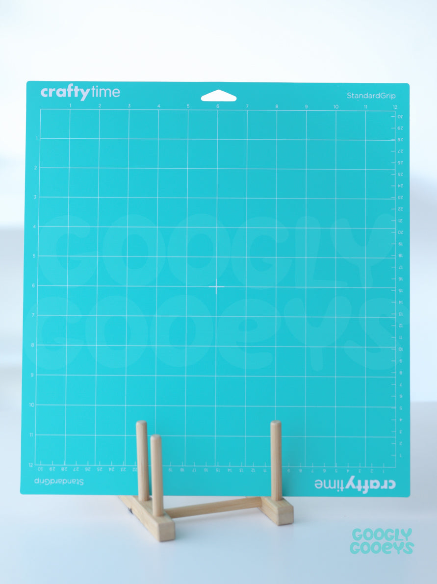 Crafty Time Cutting Mat Compatible with Cricut Standard Grip (12in x 12in / 12in x 24in)