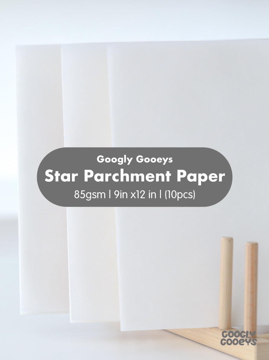 Googly Gooeys Star Parchment Kraft Paper Paper for Sublimation DTV DTP | 85gsm 9in x 12in (10sheets per pack)