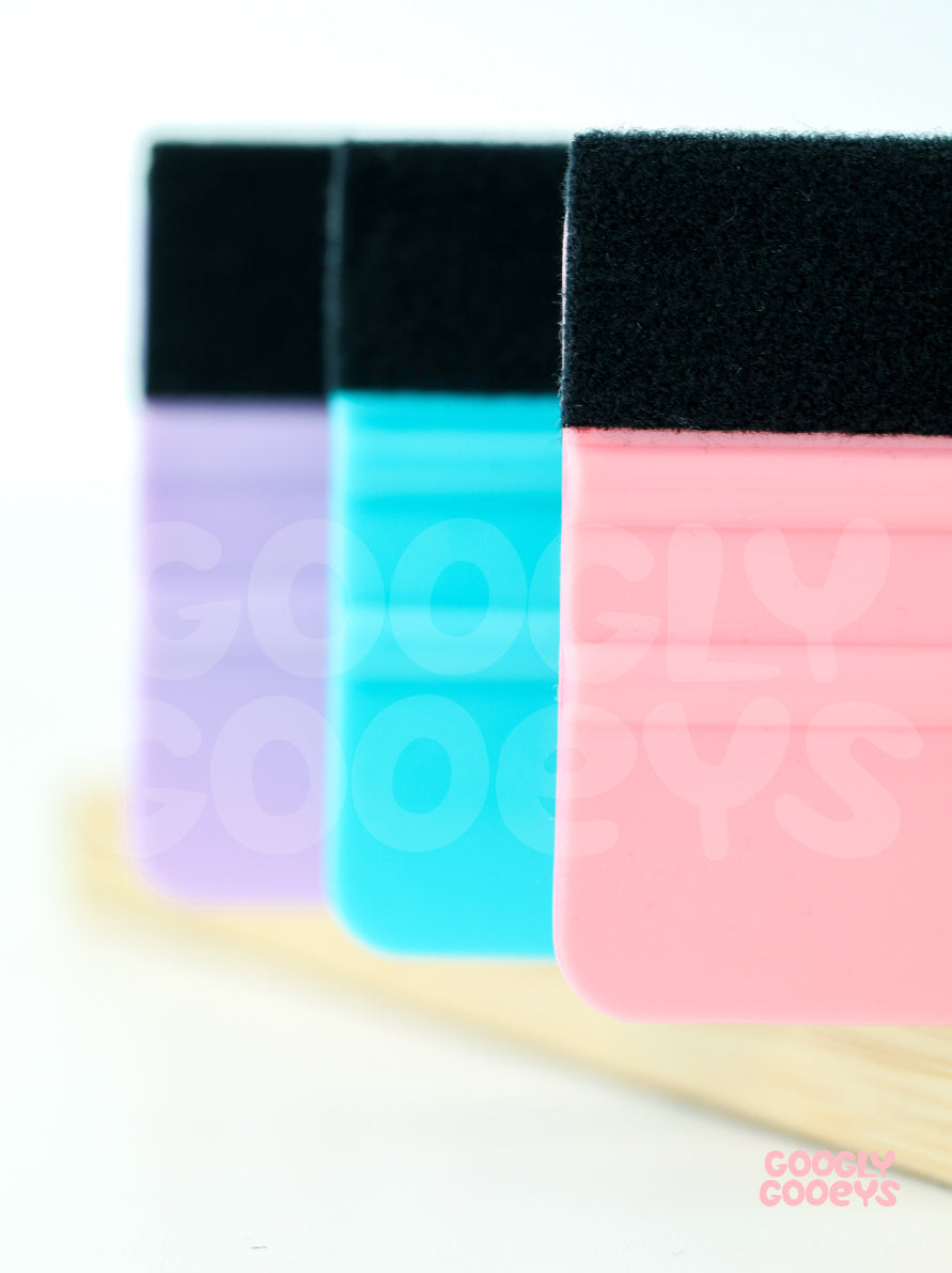 Googly Gooeys Long and Short Pastel Squeegee for Vinyl Stickers | (3in x4in / 3in x 8in)