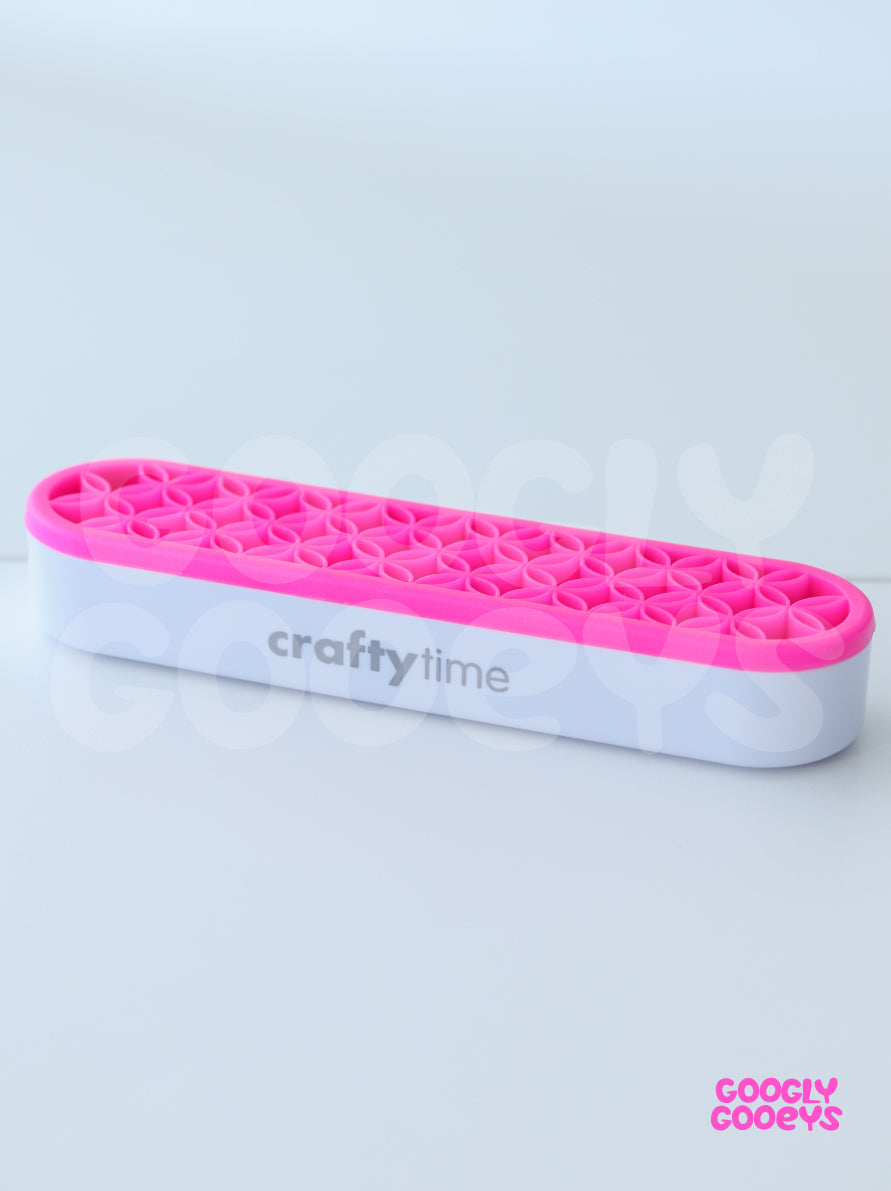 Crafty Time Silicone Accessory Holder for Pen, Brushes and Tools | 2in x 8.25in x 1.25in