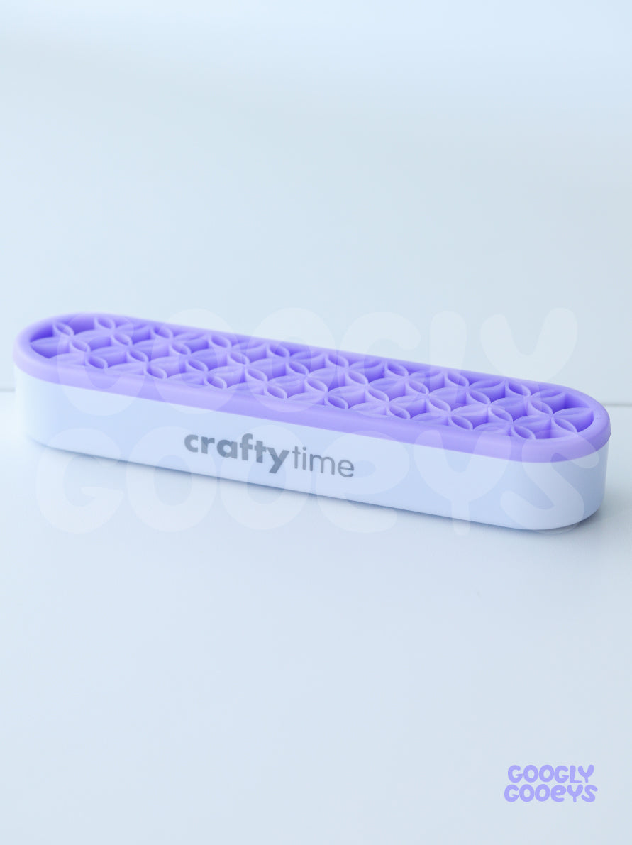 Crafty Time Silicone Accessory Holder for Pen, Brushes and Tools | 2in x 8.25in x 1.25in
