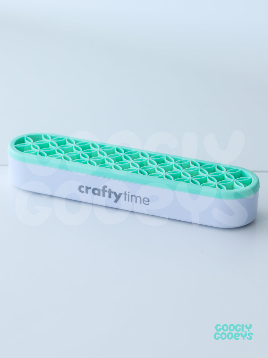 Crafty Time Silicone Accessory Holder for Pen, Brushes and Tools | 2in x 8.25in x 1.25in