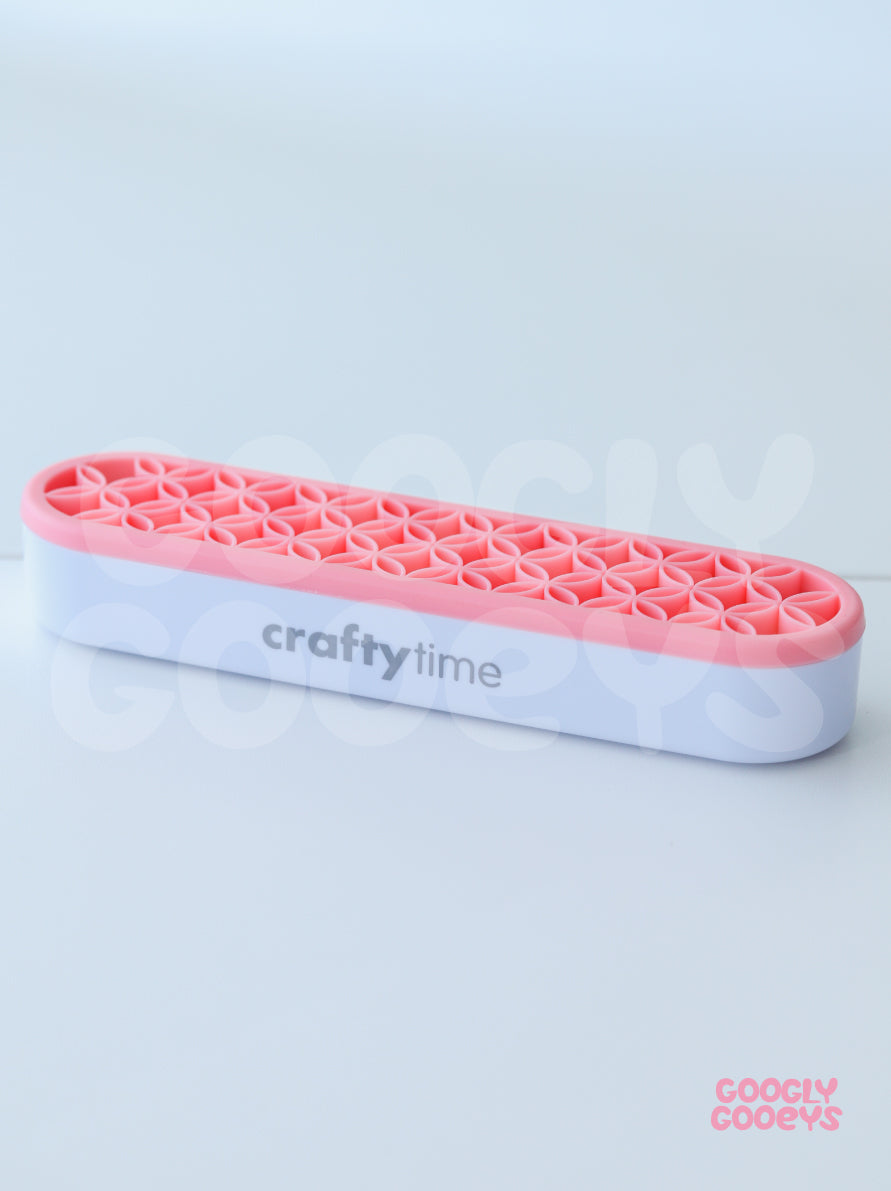 Crafty Time Silicone Accessory Holder for Pen, Brushes and Tools | 2in x 8.25in x 1.25in